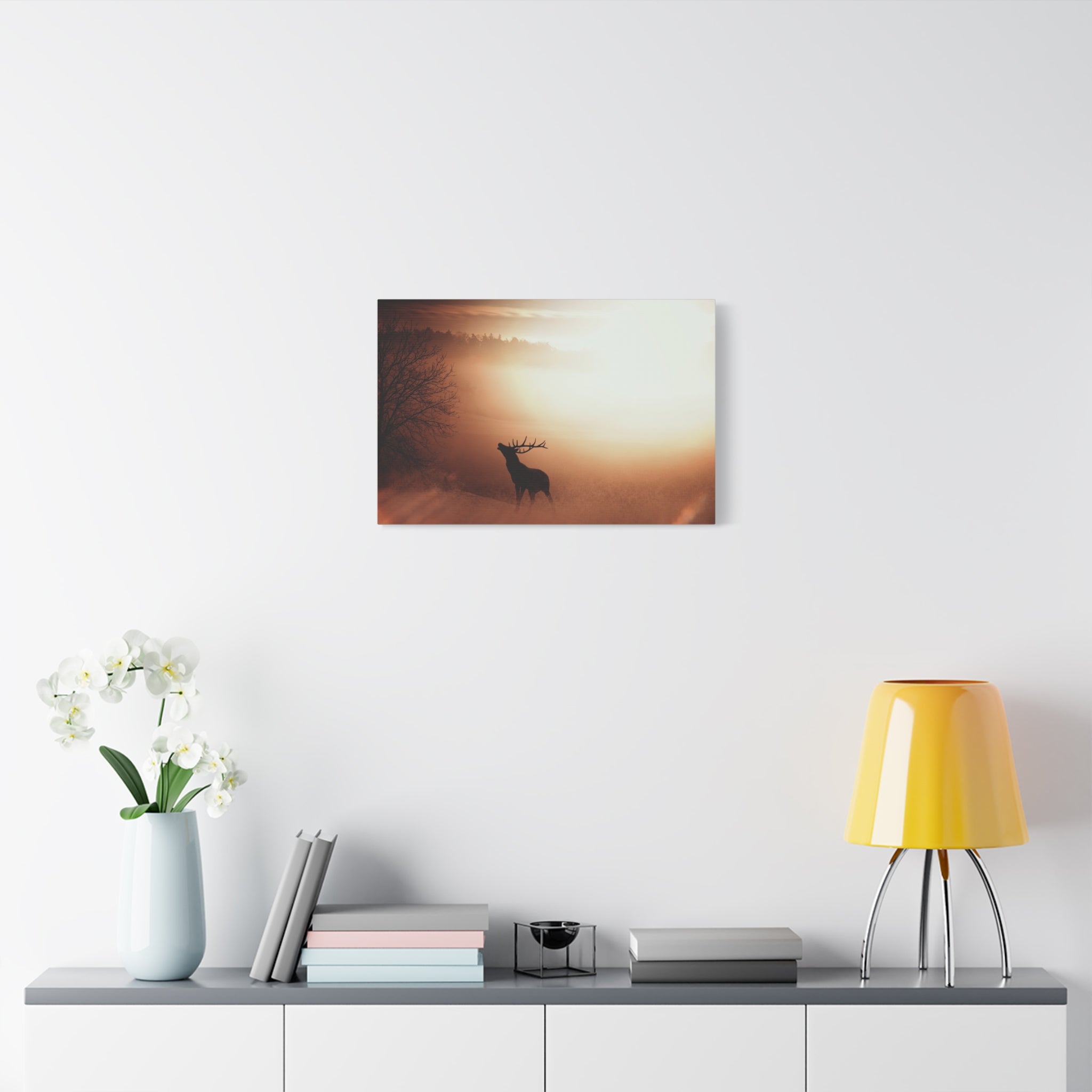canvas-print-elk-in-forest-nature-home-decor-animal-wall-art-wildlife-decor-matte-stretched-canvas
