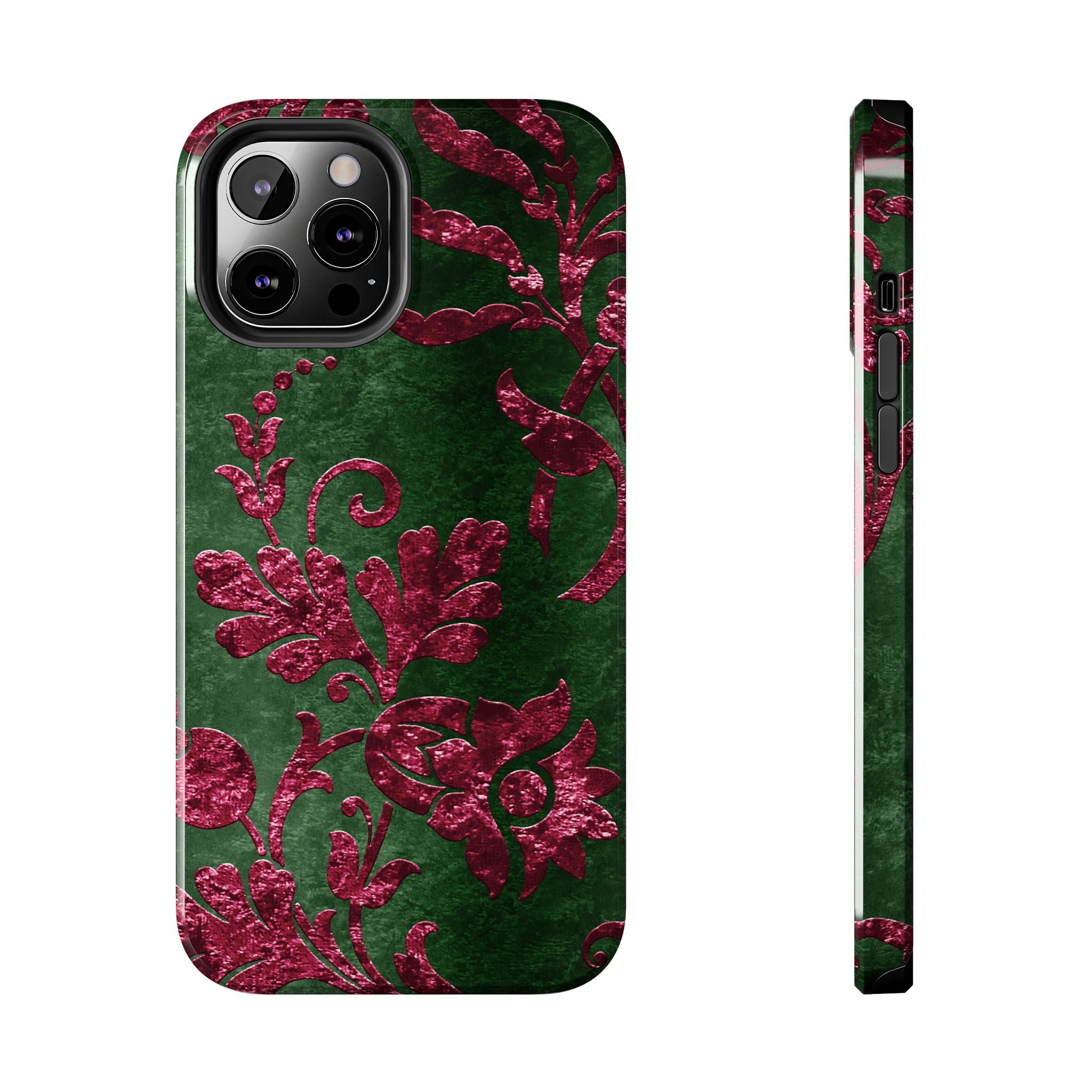 embossed-burgundy-velvet-tough-iphone-case-protective-iphone-cover-heavy-duty-iphone-case-rugged-phone-case-durable-smartphon