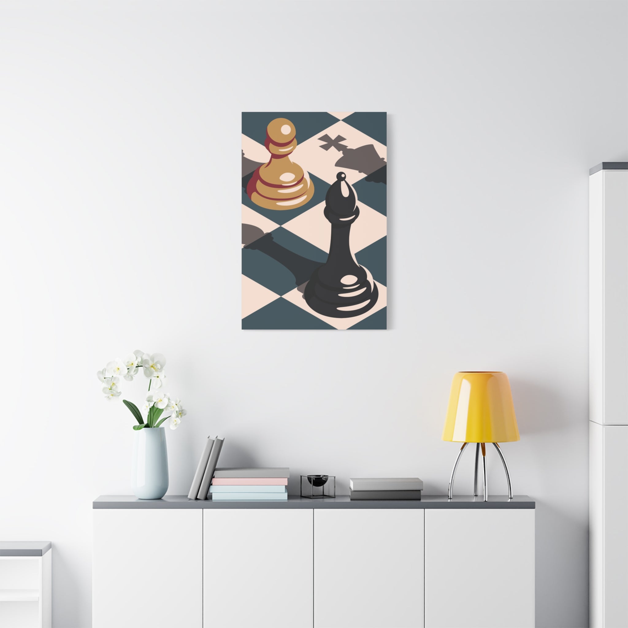 canvas-print-chess-bishop-poster-home-decor-chess-lover-gift-matte-art-print-stretched-wall-art-chess-artwork-chess-enthusias