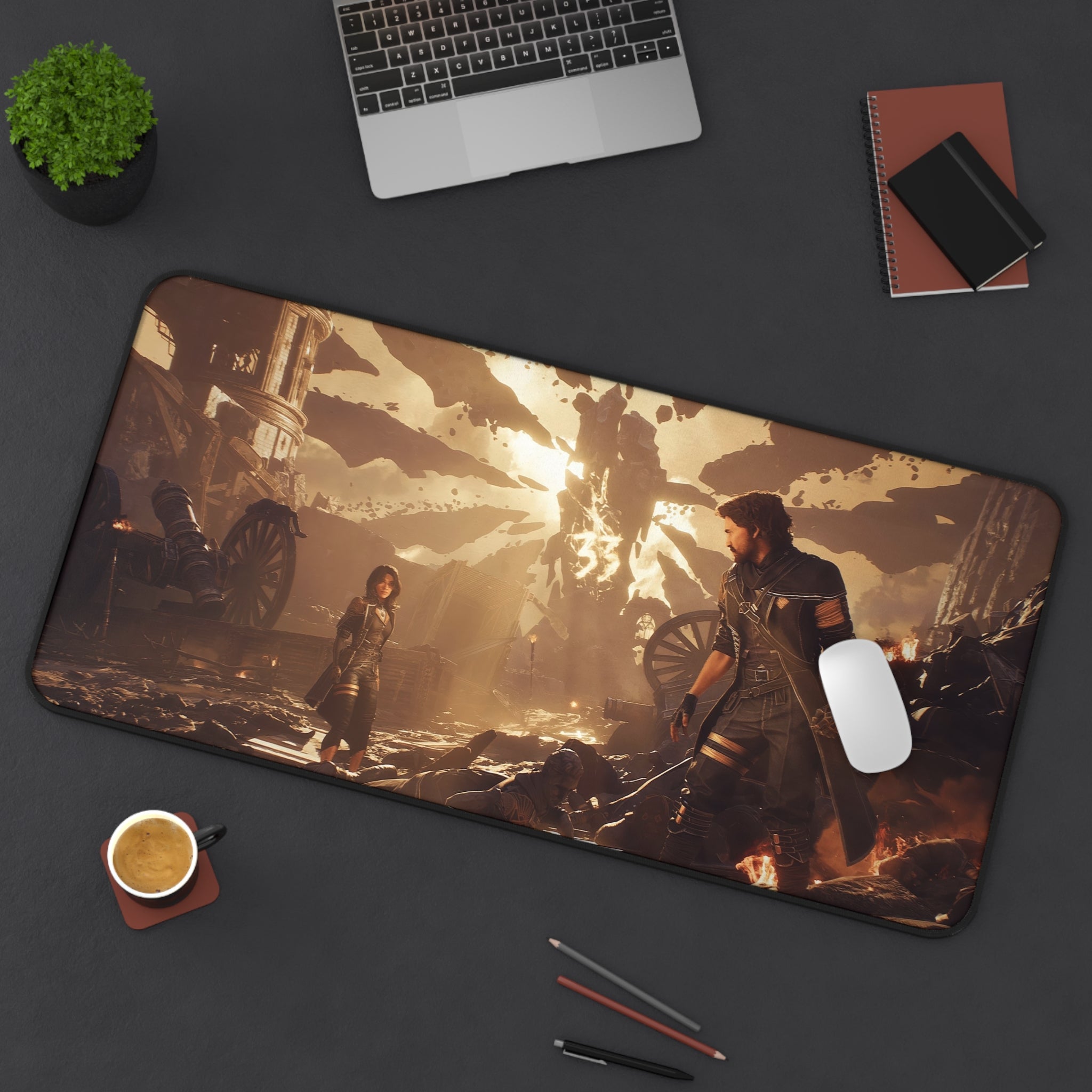 Clair Obscur Expedition 33 Gaming Mouse Pad - XL Desk Mat - Gustave Art - Extended Desk Pad - Fantasy RPG Gamer Setup