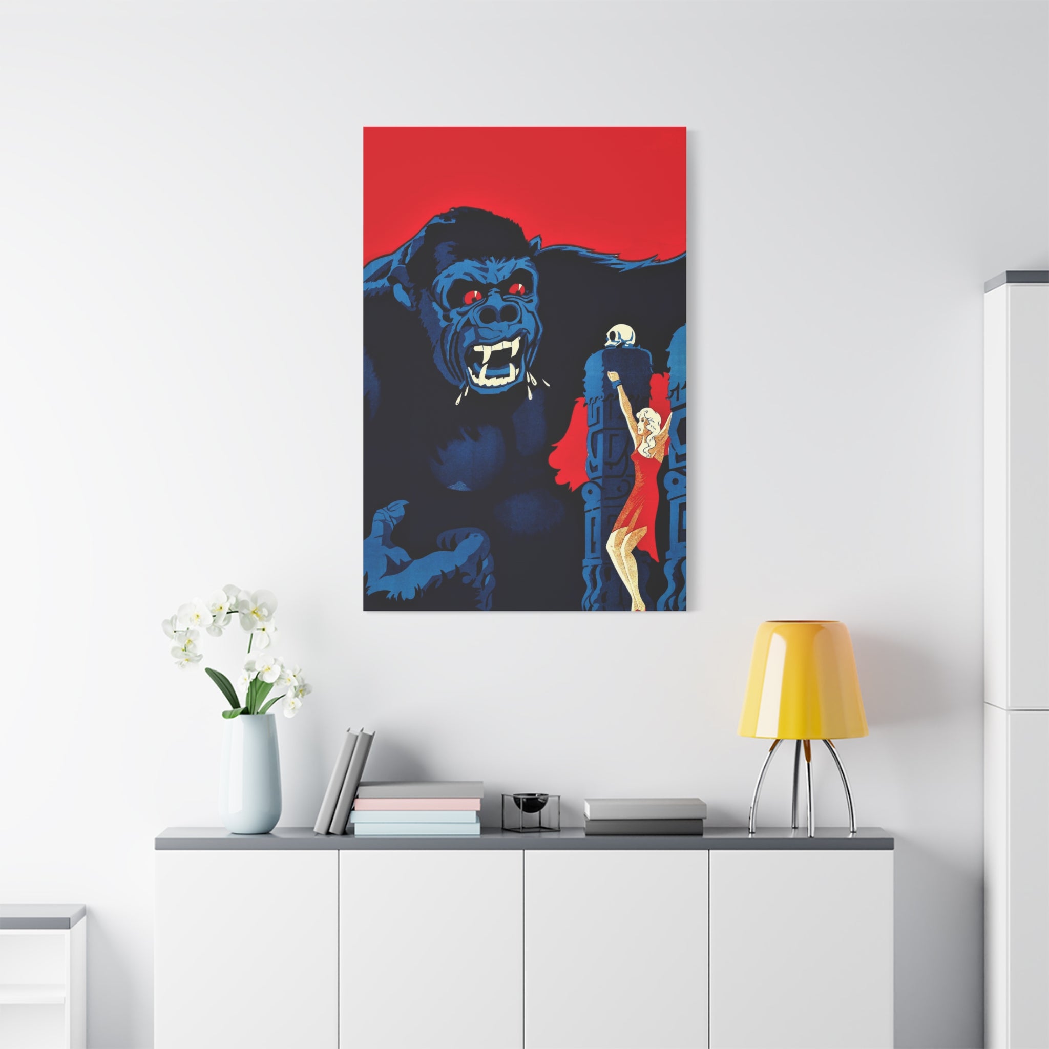 canvas-print-vintage-danish-movie-poster-for-king-kong-wall-art-decor-retro-wall-art-stretched-canvas-print-matte-canvas-art-