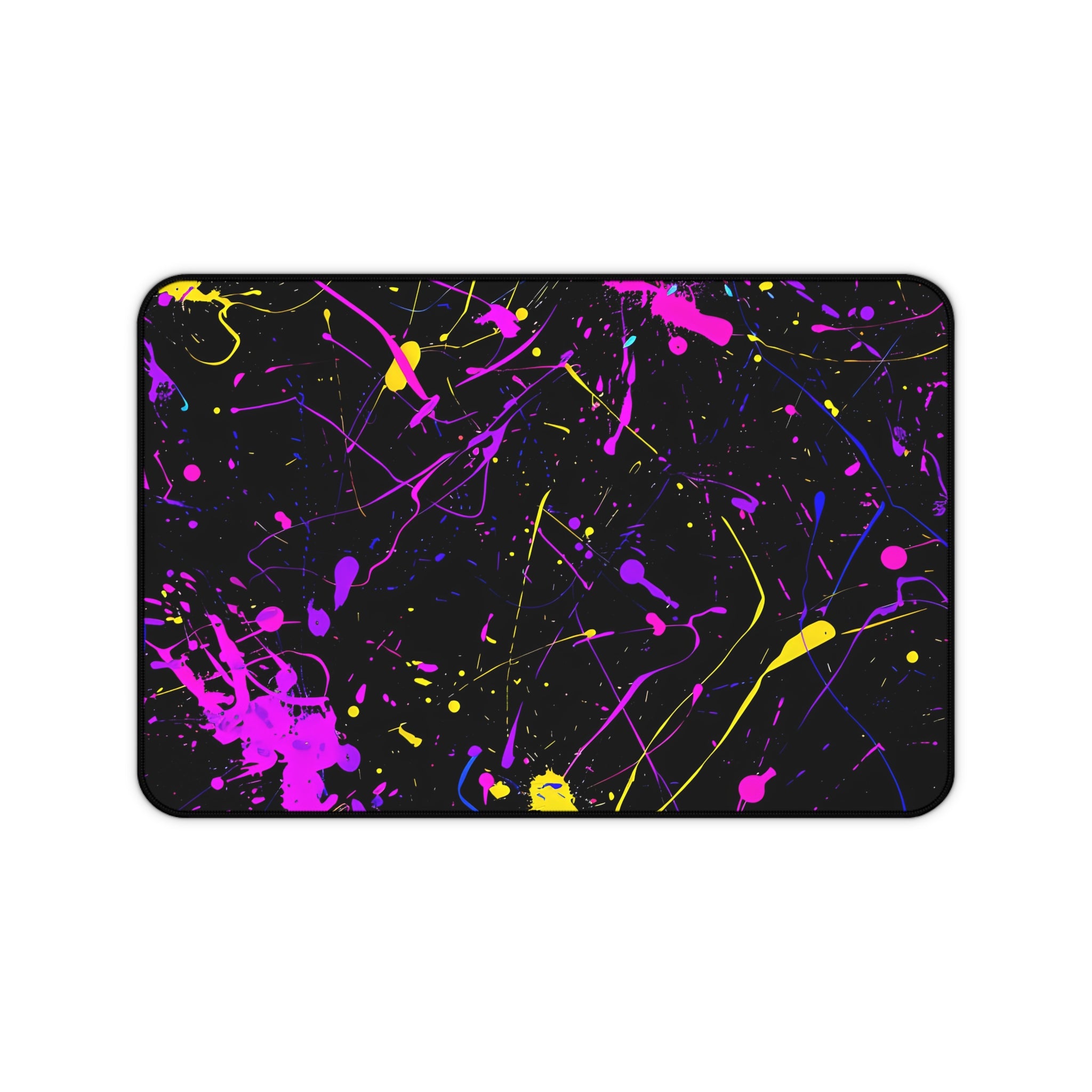 neon-abstract-paint-splatter-desk-mat-purple-large-gaming-mouse-pad-colorful-work-from-home-desk-accessory-unique-desk-blotte