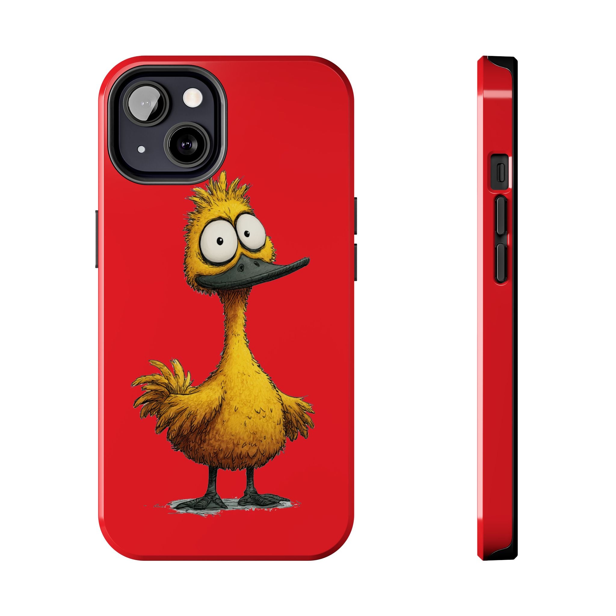 Quirky Funny Duck iPhone Tough Case - Kawaii Animal Phone Cover - Protective Phone Cover - Yellow iPhone Case