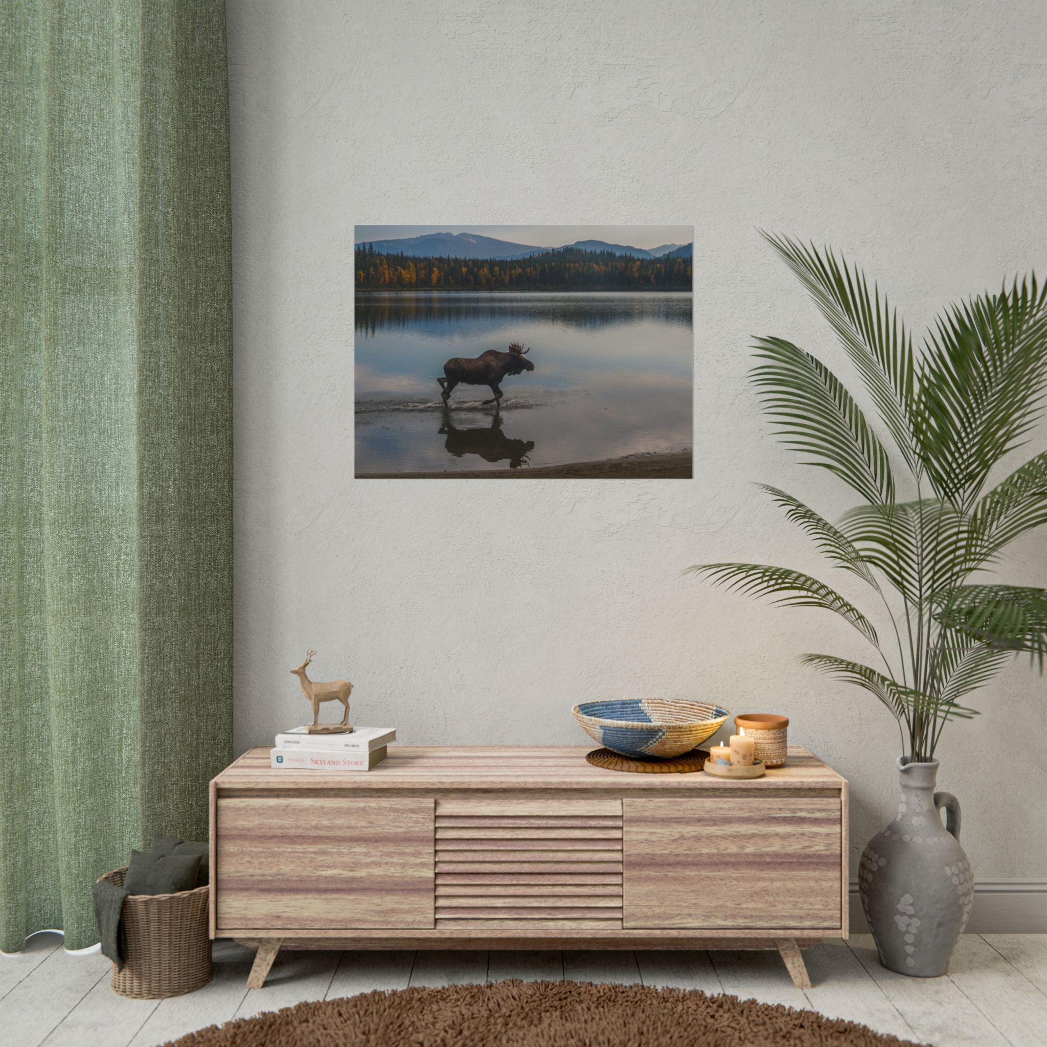 rustic-moose-poster-wall-decor-cabin-lodge-wildlife-painting-nature-home-decor-wilderness-animal-poster-farmhouse-wall-art