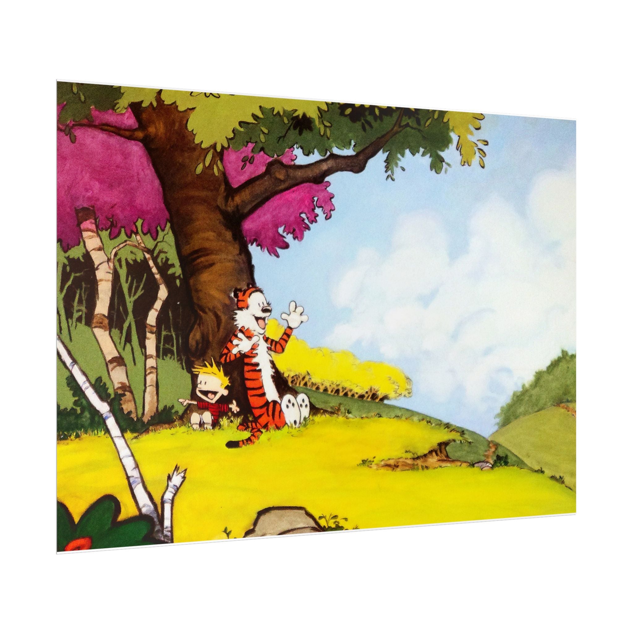 Calvin and Hobbes Poster Wall Art - Nostalgic Cartoon Wall Decor - Unique Birthday Gift for Fans - Timeless Comic Book Design