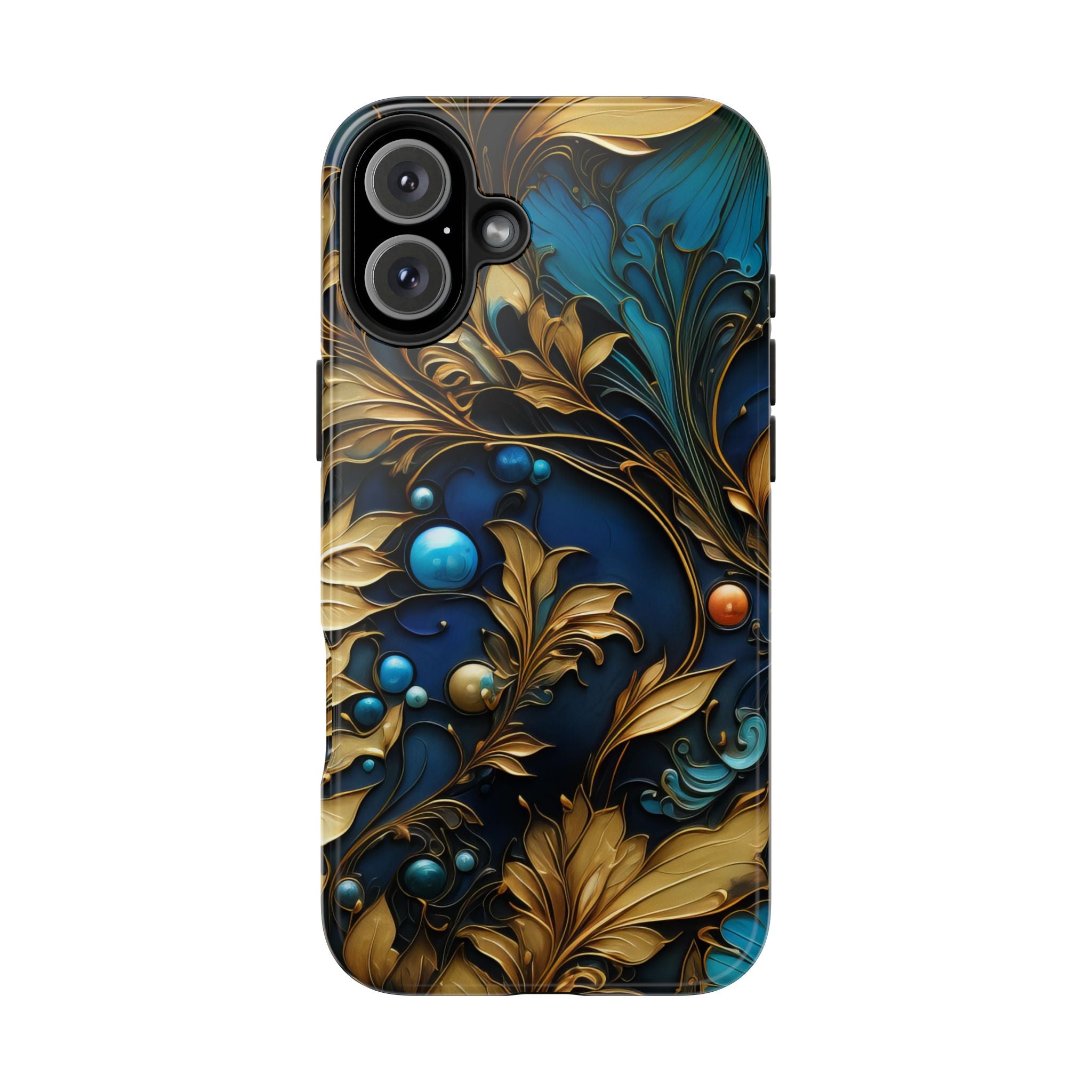textured-art-nouveau-floral-tough-phone-case-cottagecore-iphone-case-unique-floral-phone-cover-vintage-style-iphone-case-prot