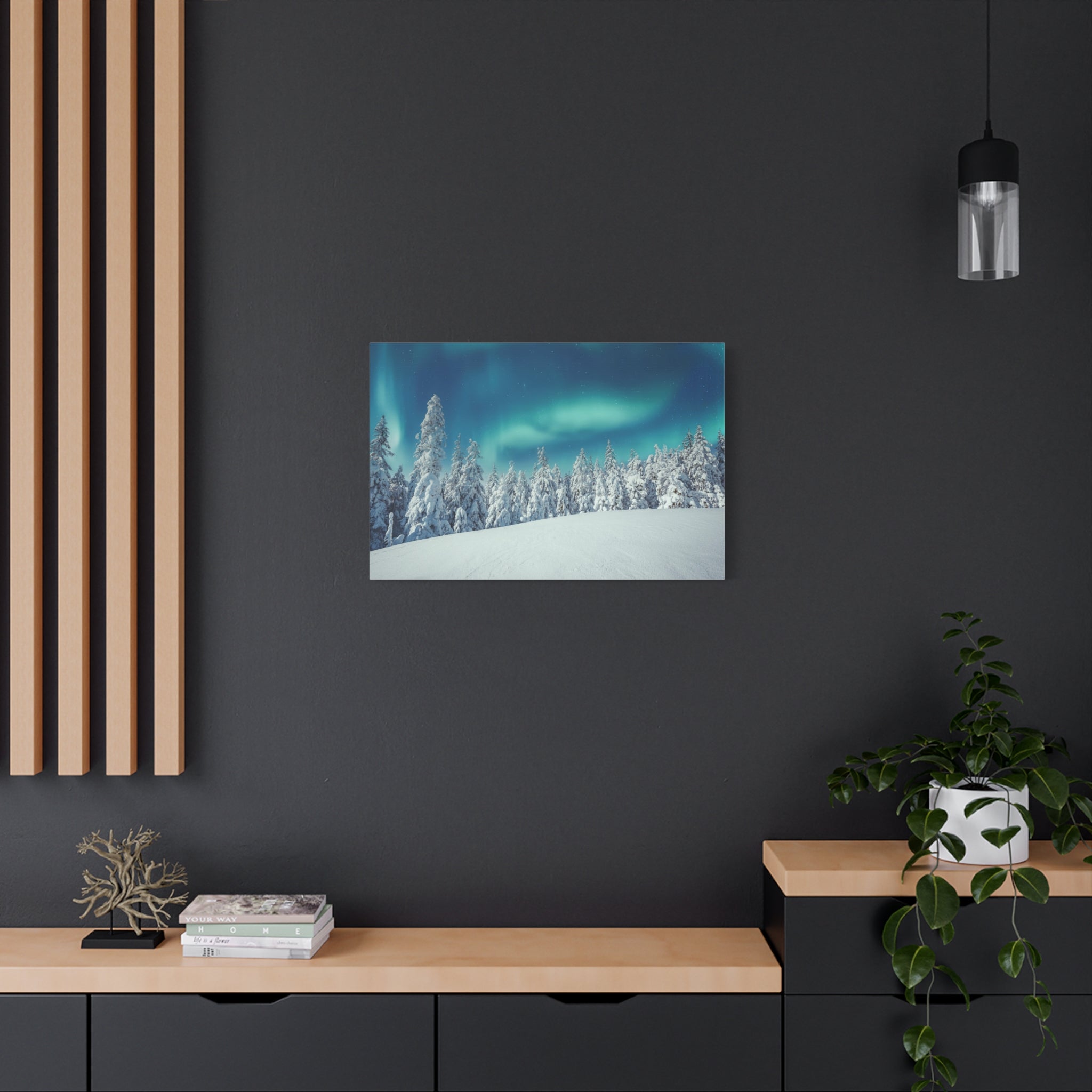 winter-canvas-wall-art-print-winter-tree-aurora-borealis-winter-decor-matte-canvas