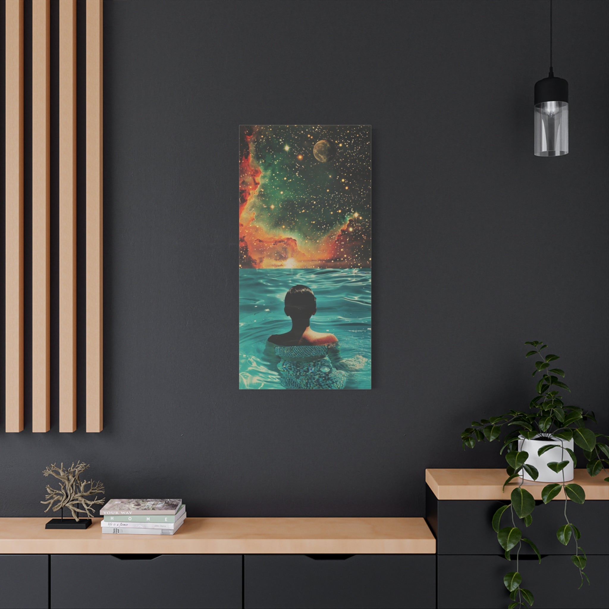 canvas-wall-art-galaxy-swimming-aesthetic-decor-stretched-matte-canvas-unique-home-decoration-space-themed-room-decor-cool-wa