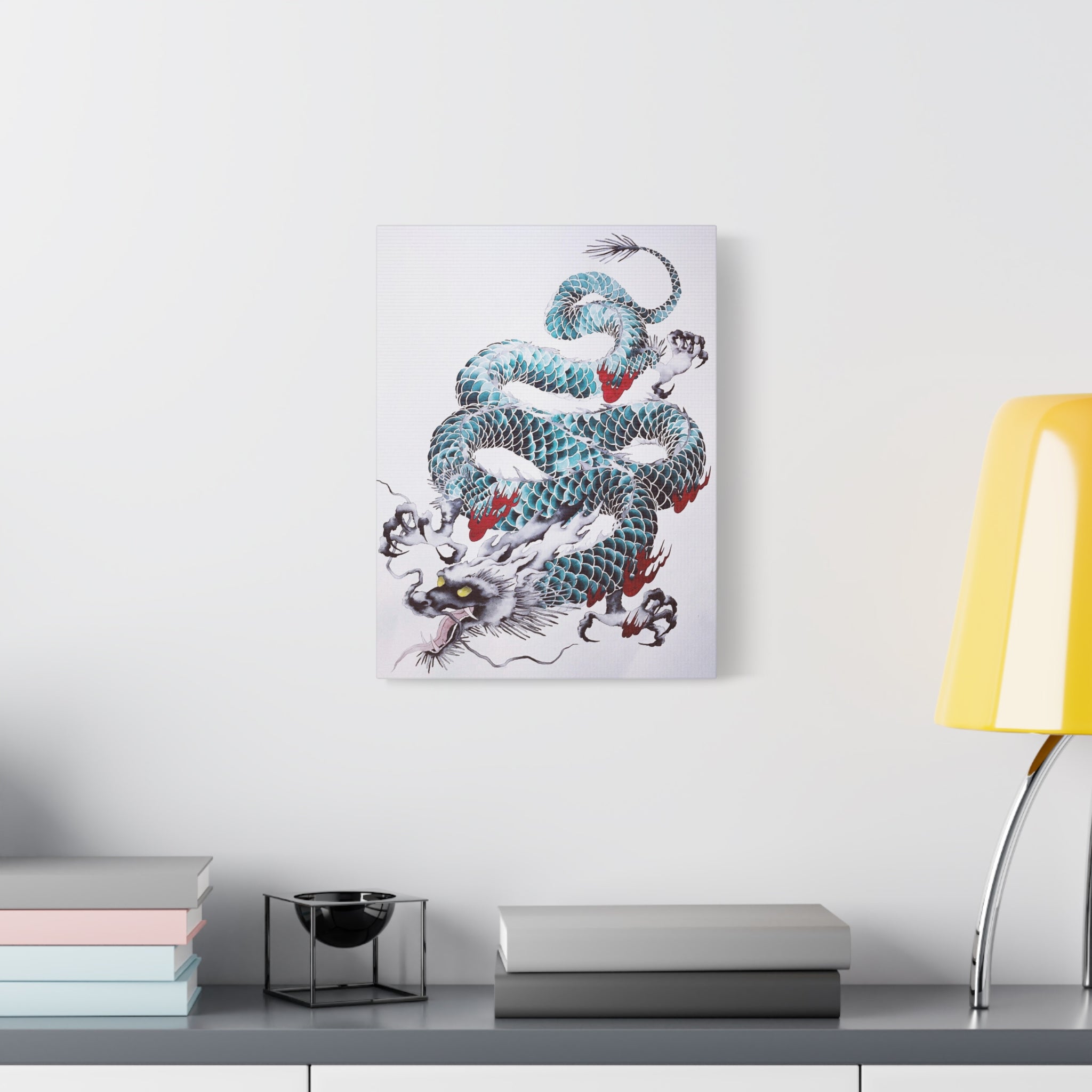 canvas-wall-art-japanese-dragon-mythology-print-matte-stretched-home-decor-asian-inspired-art-mythical-creature-artwork