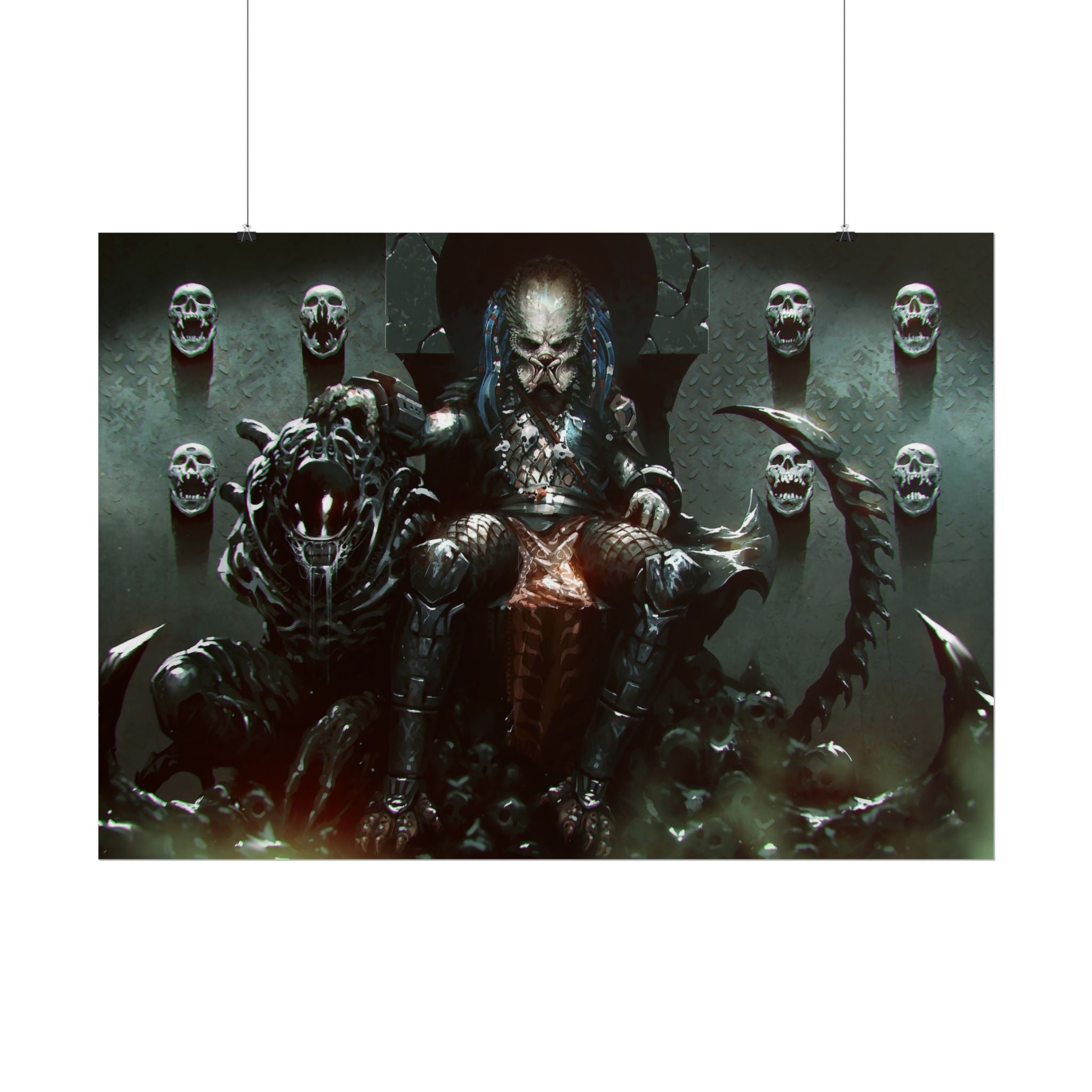 predator-alien-poster-art-xenomorph-movie-poster-print-alien-wall-art-sci-fi-home-decor-geek-wall-decor