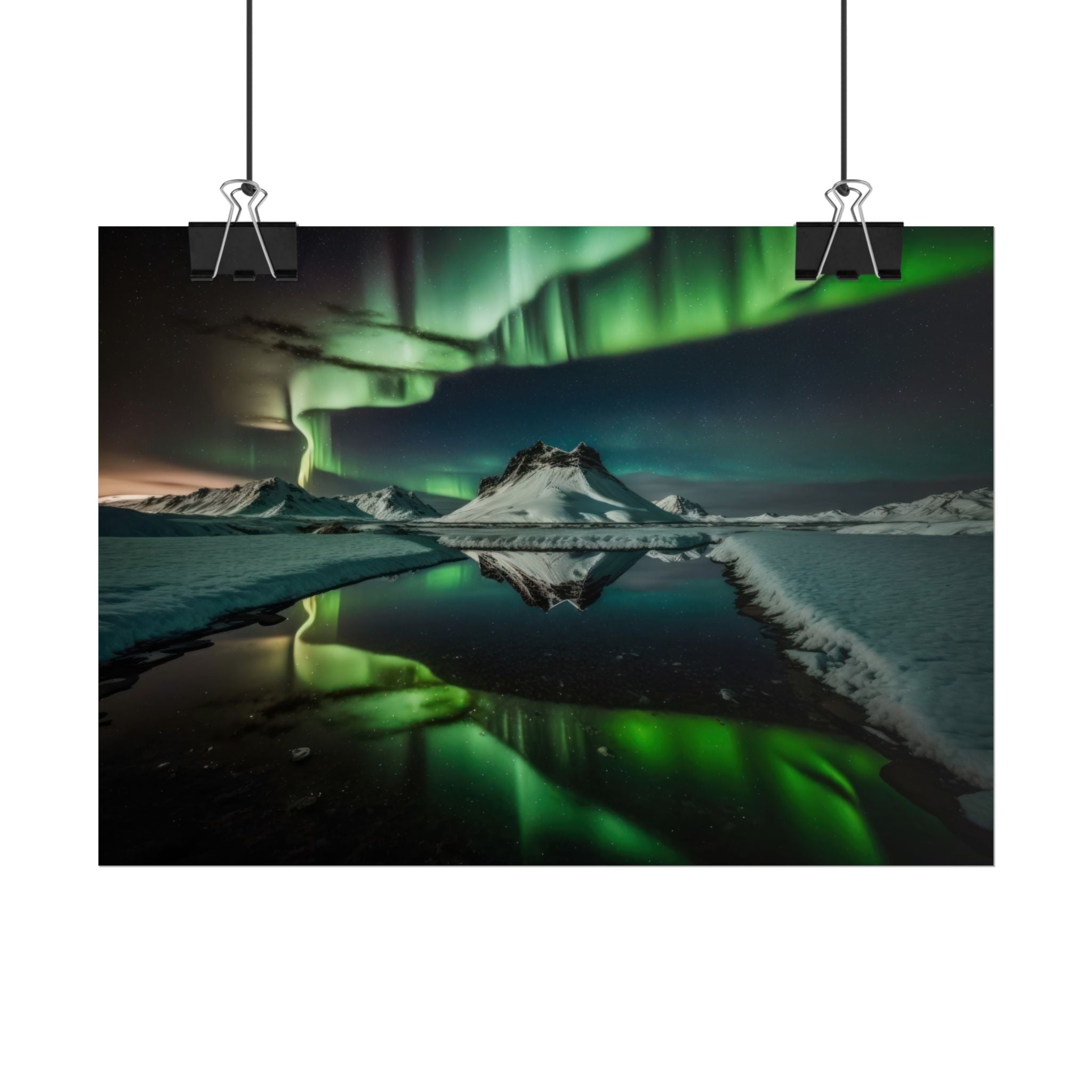 Aurora Borealis Poster Wall Art Print, Scenery Northern Lights,  Home Decor, Starry Night Photography, Housewarming Gifts