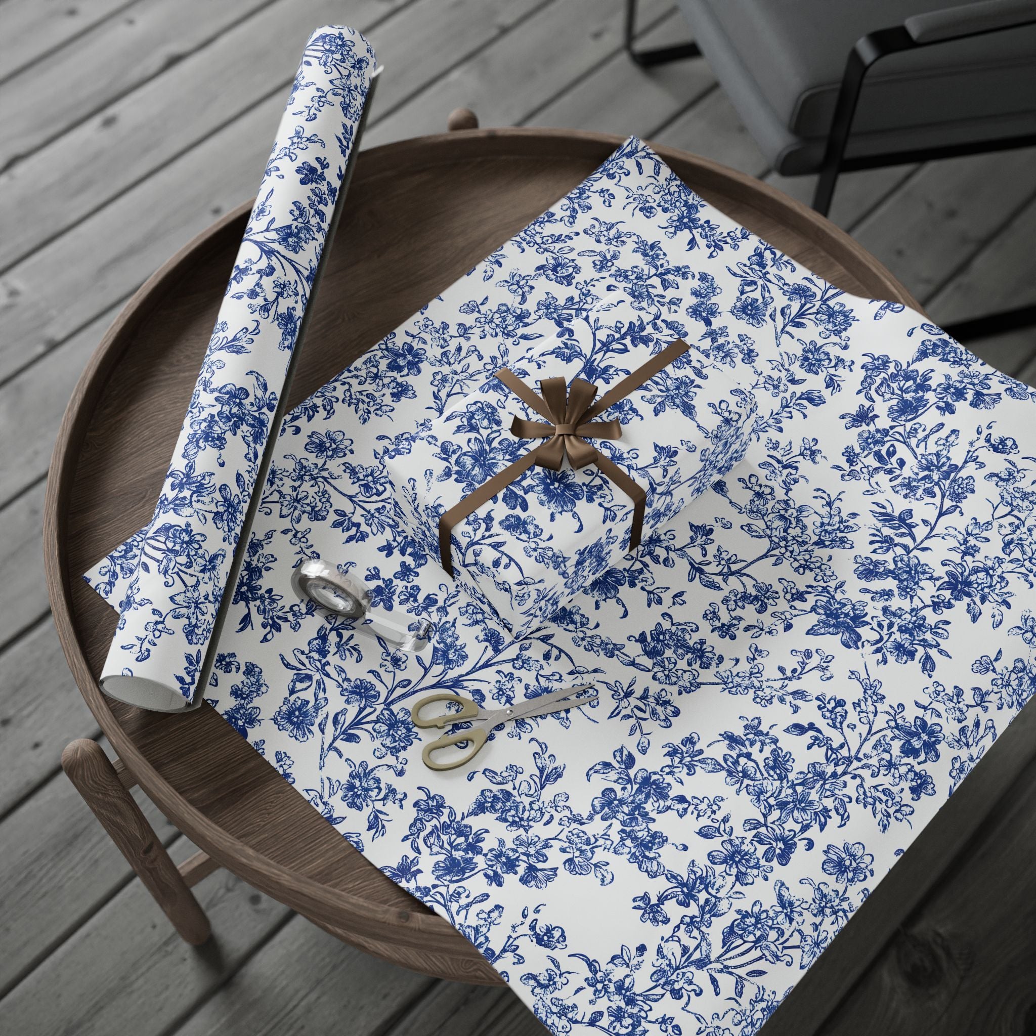 wrapping-papers-blue-french-toile-floral-elegant-gift-wrap-holiday-gift-wrap-birthday-wrapping-paper-wedding-gift-wrap-christ