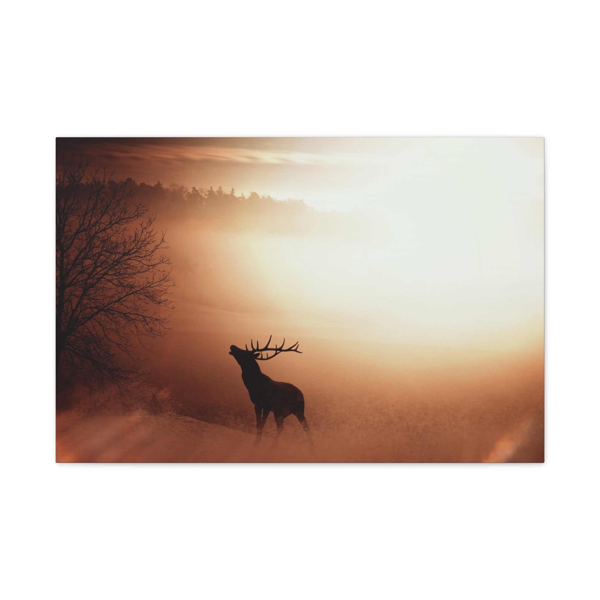 canvas-print-elk-in-forest-nature-home-decor-animal-wall-art-wildlife-decor-matte-stretched-canvas