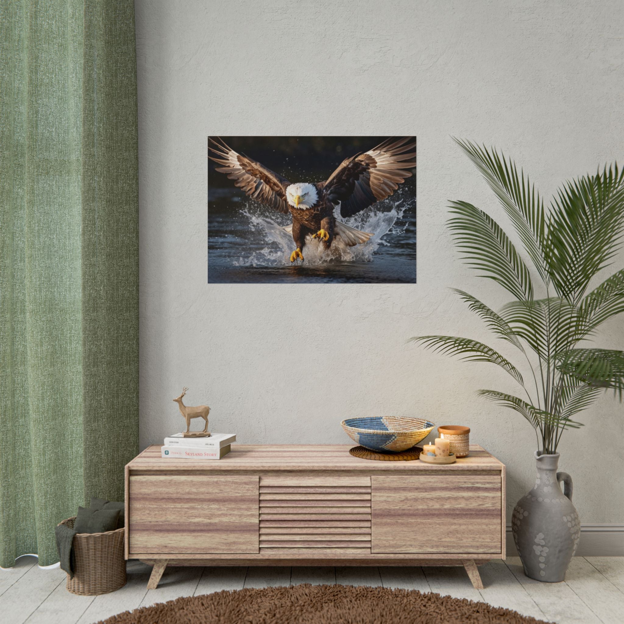 hunting-eagle-fine-art-poster-print-home-decor-wildlife-art-bird-lover-gift-living-room-decoration-eagle-decor