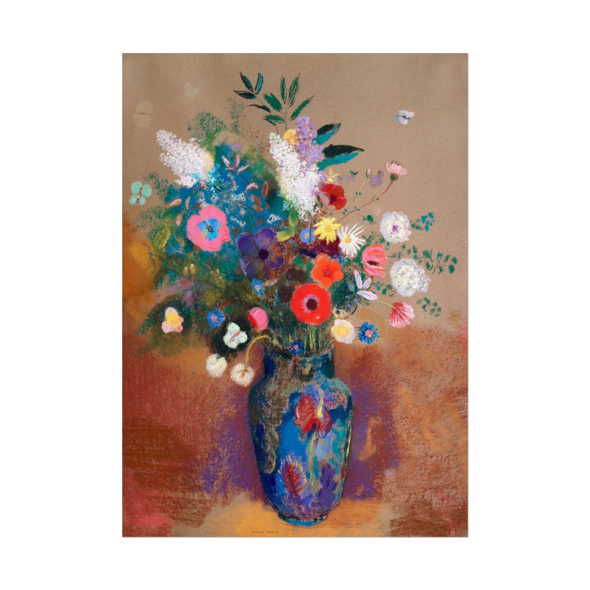Flower Poster Print, Odilon Redon Bouquet of Flowers, Home Decor Living Room, Flower Wall Decor, Floral Poster Art, Housewarming Gift