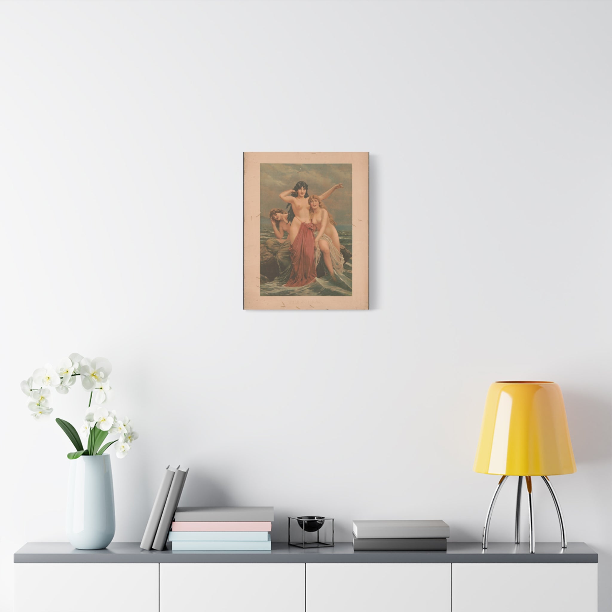 canvas-print-the-sirens-vintage-poster-woman-illustration-wall-decor-mythology-art-retro-sirens-picture-gift-for-mythology-lo