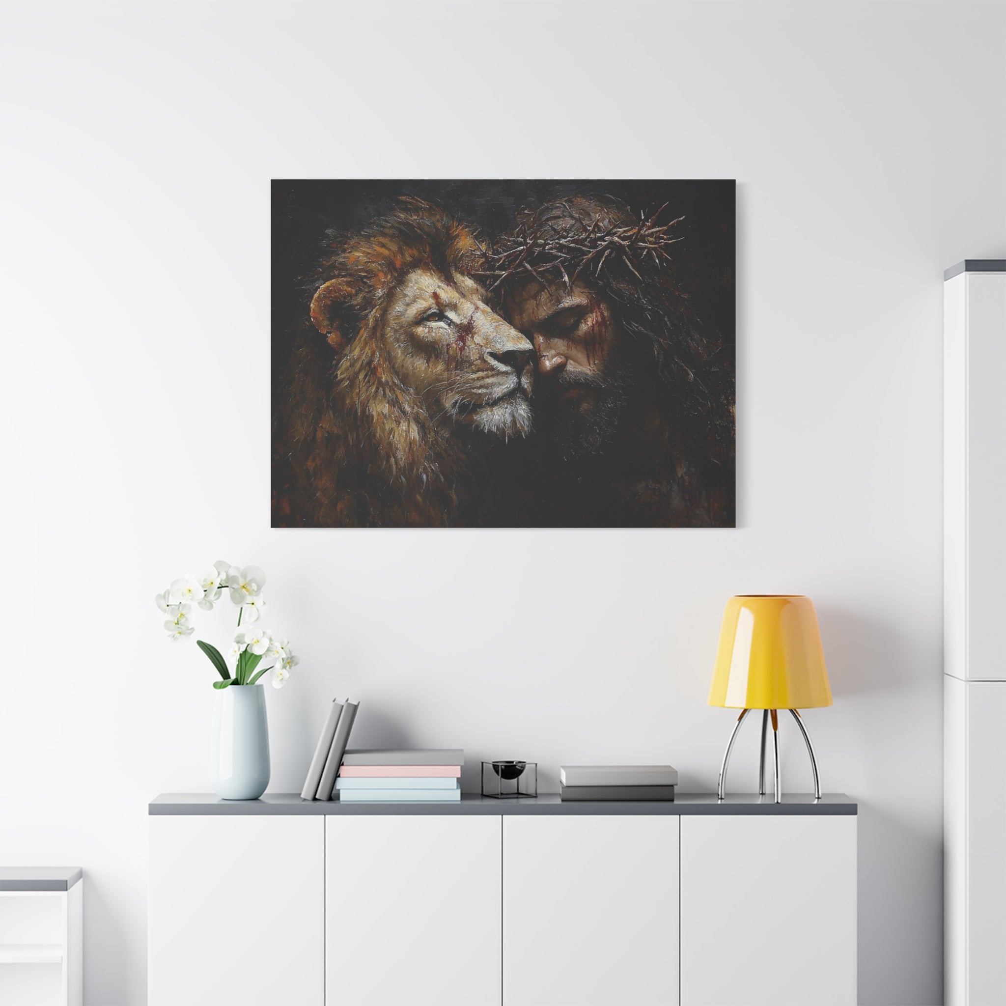 canvas-print-jesus-and-lion-wall-art-christian-home-decor-religious-wall-hanging-inspirational-artwork-gift-for-him-biblical-