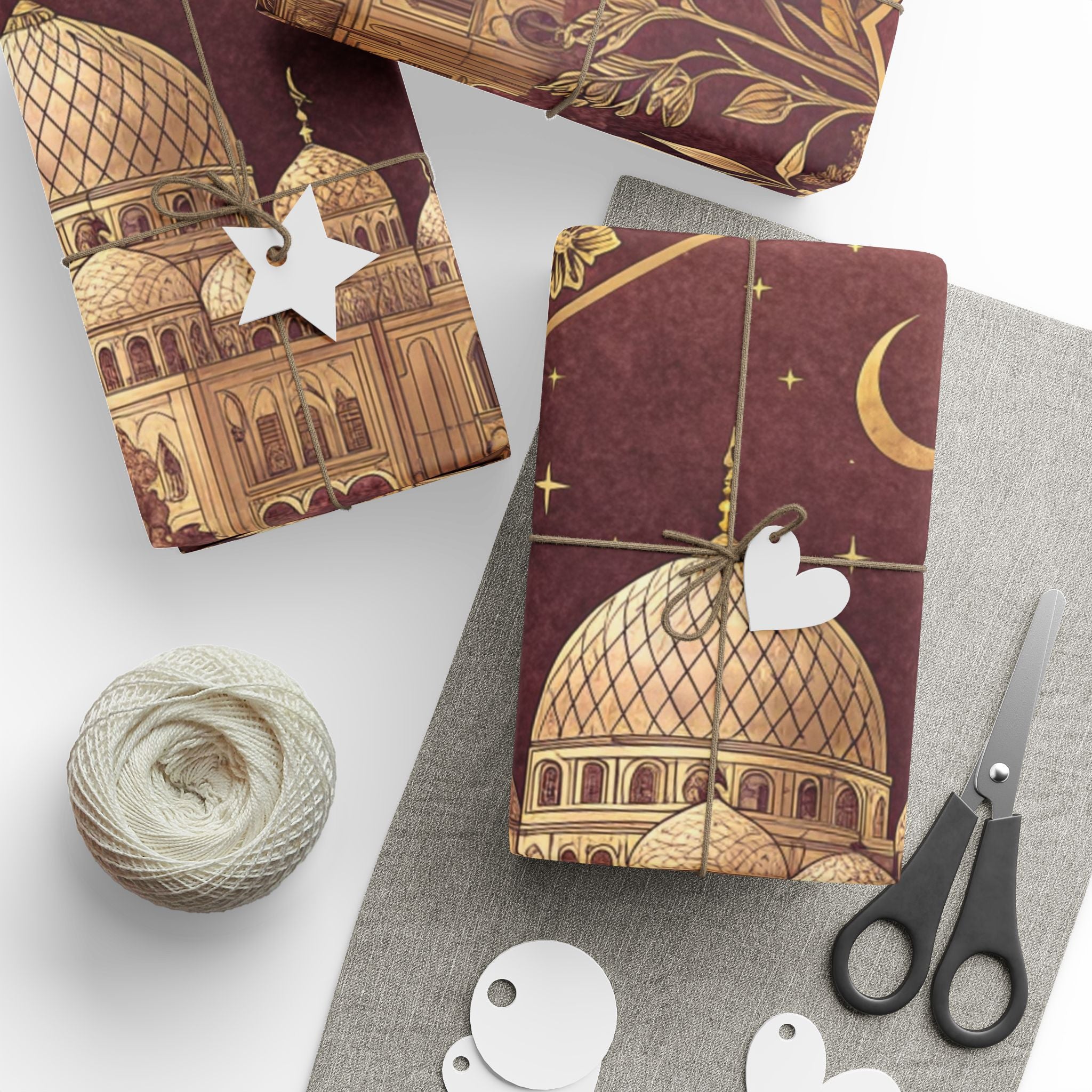 ramadan-night-wrapping-papers-islamic-celestial-gift-wrap-mosque-silhouette-eid-holiday-supplies-festive-present-packaging-re
