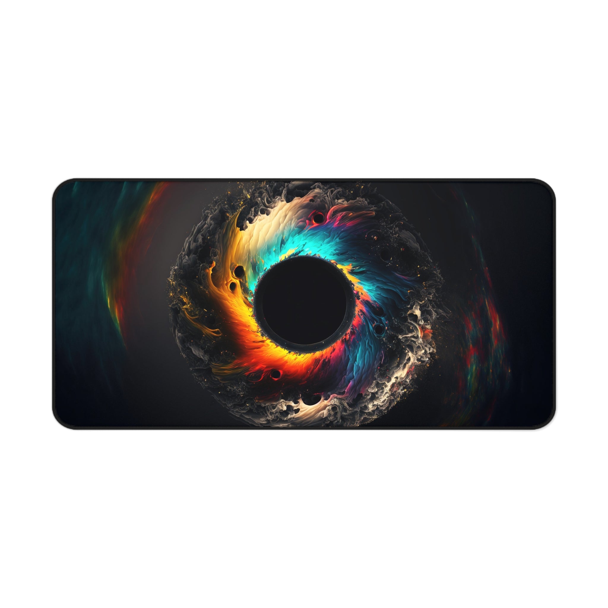 Colorful Abstract Eye Desk Pad, Galaxy Blackhole Mouse Pad, Office Desk Accessories, Unique Desk Mat