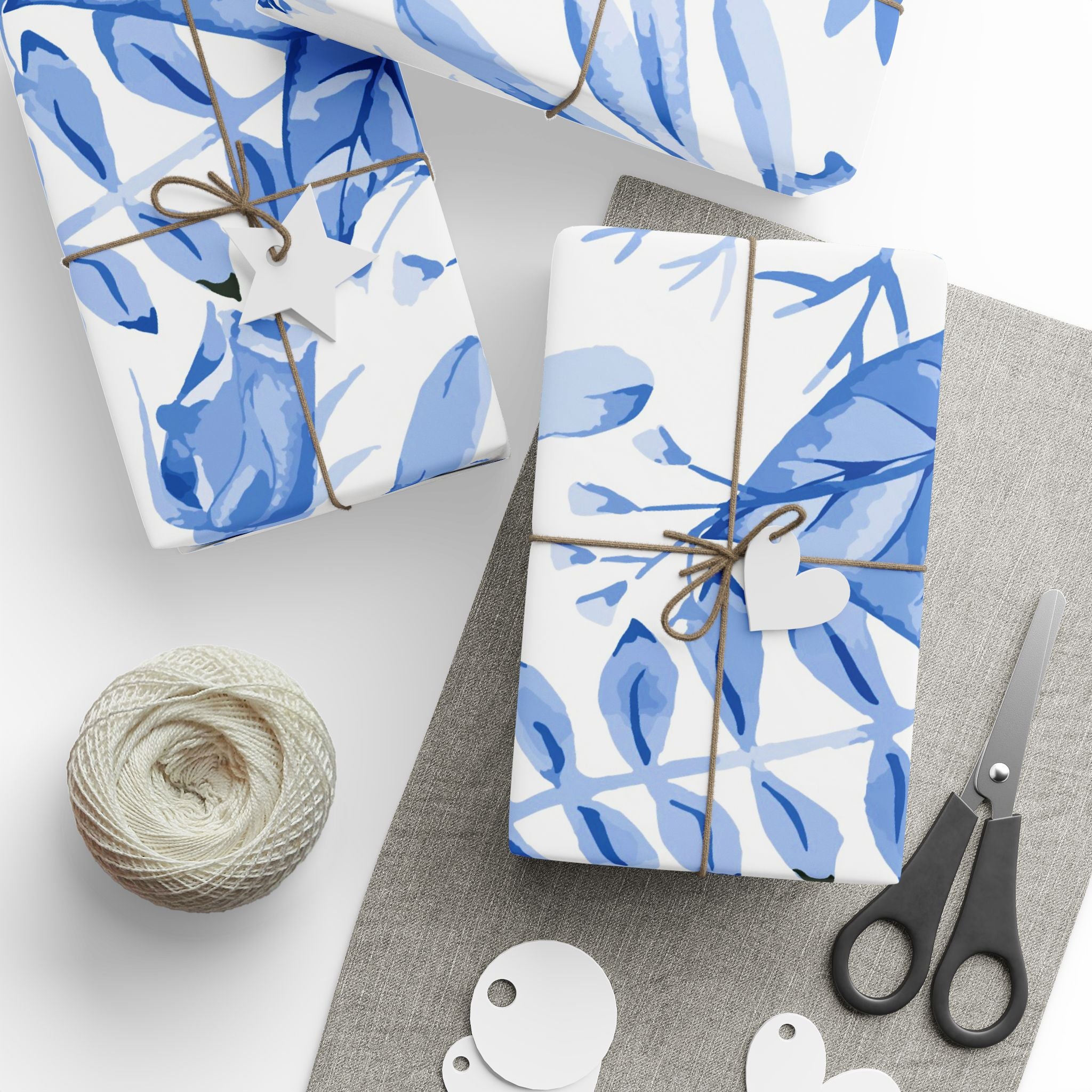 blue-floral-watercolor-pattern-gift-wrapping-30-72-wrapping-papers-art-craft-supplies-packaging-holiday-gift-wrap-decorative-
