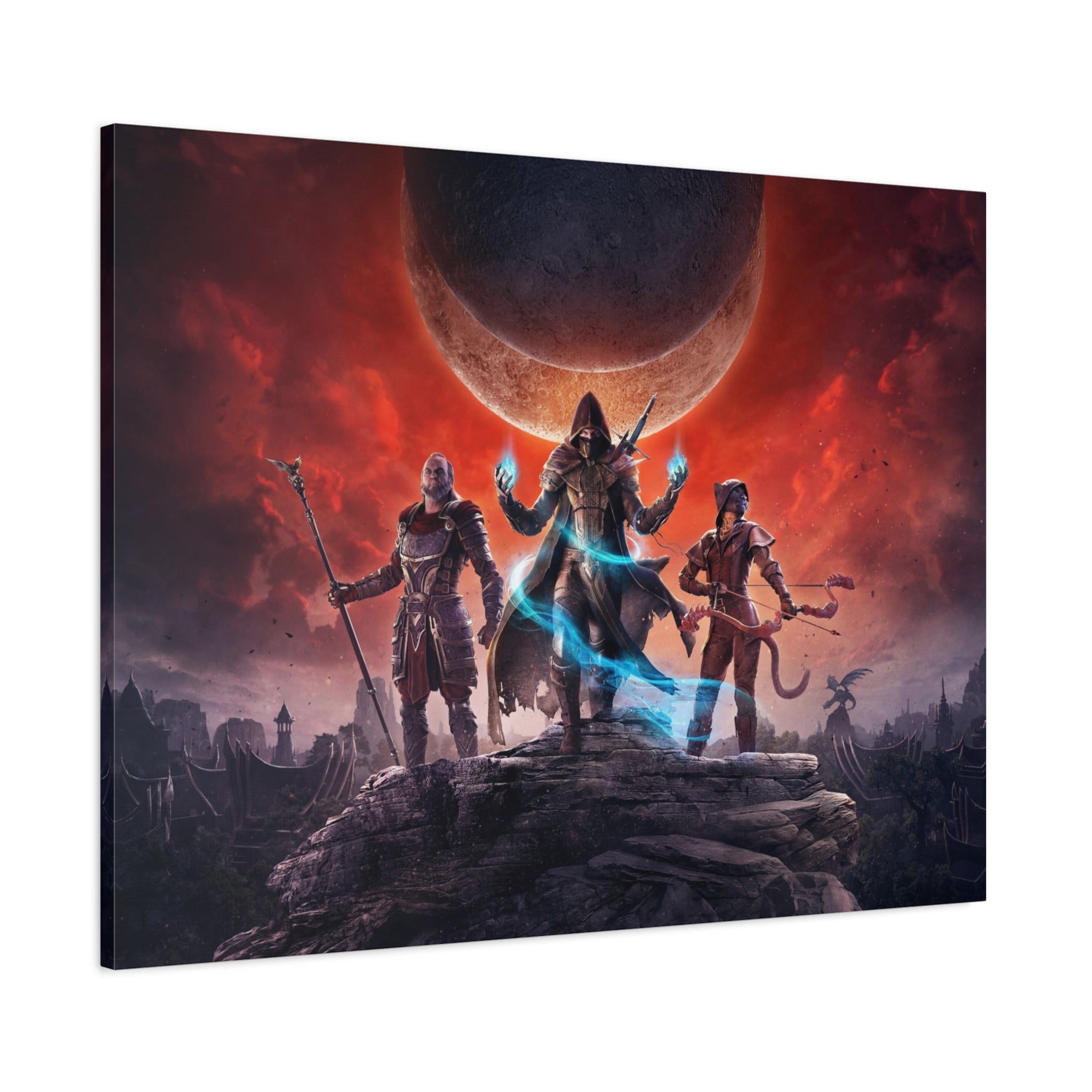 The Elder Scrolls Elsweyr, Skyrim Canvas Wall Art - Dragon Game Canvas Print Room Decor, Gaming Wall Art, Skyrim Gift