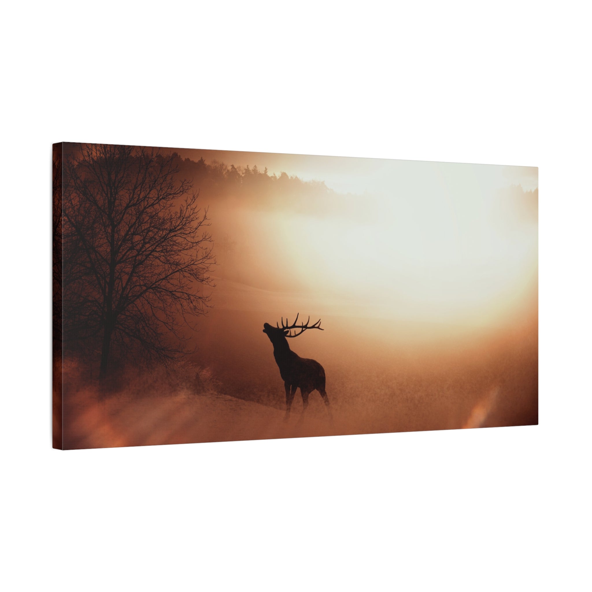 canvas-print-elk-in-forest-nature-home-decor-animal-wall-art-wildlife-decor-matte-stretched-canvas