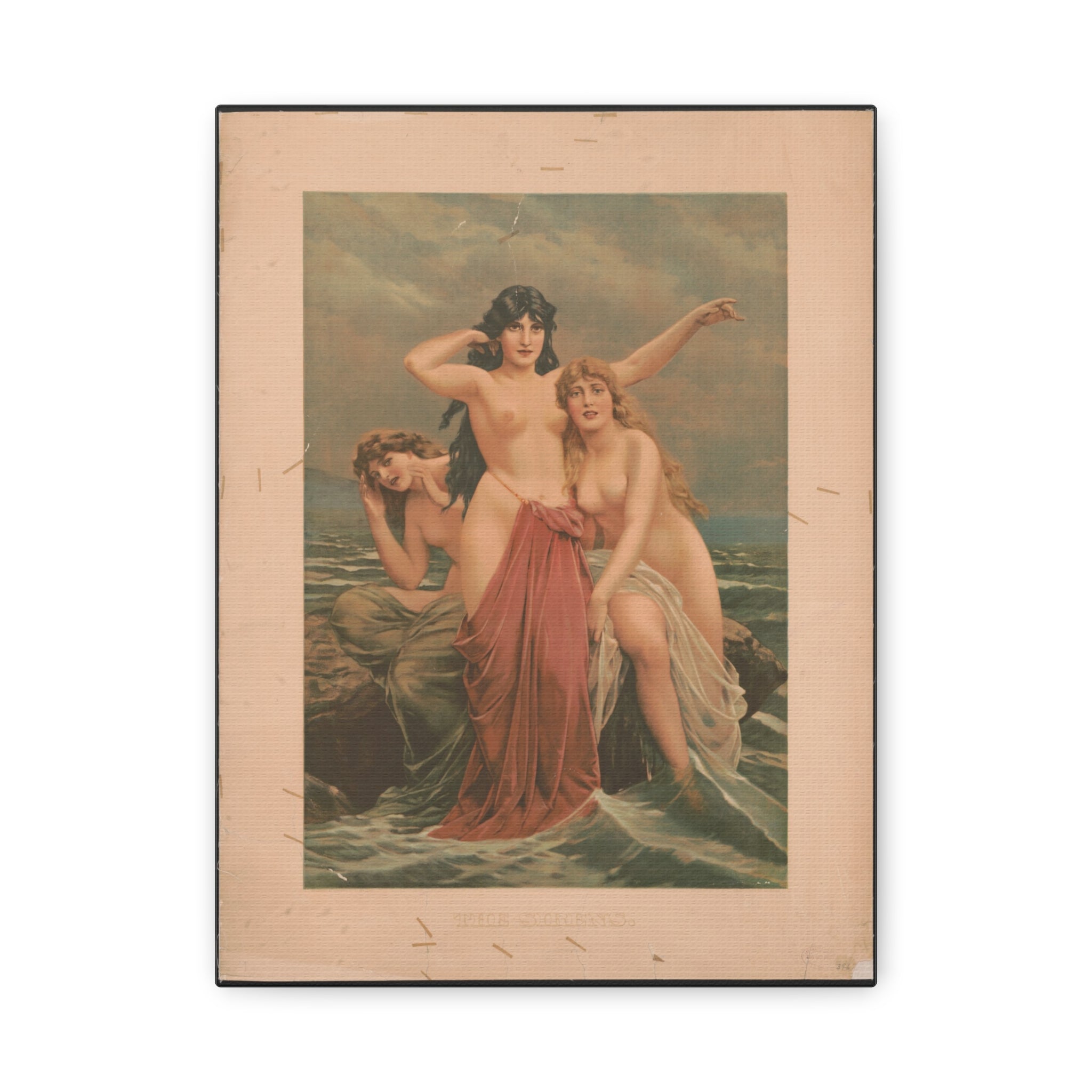 canvas-print-the-sirens-vintage-poster-woman-illustration-wall-decor-mythology-art-retro-sirens-picture-gift-for-mythology-lo
