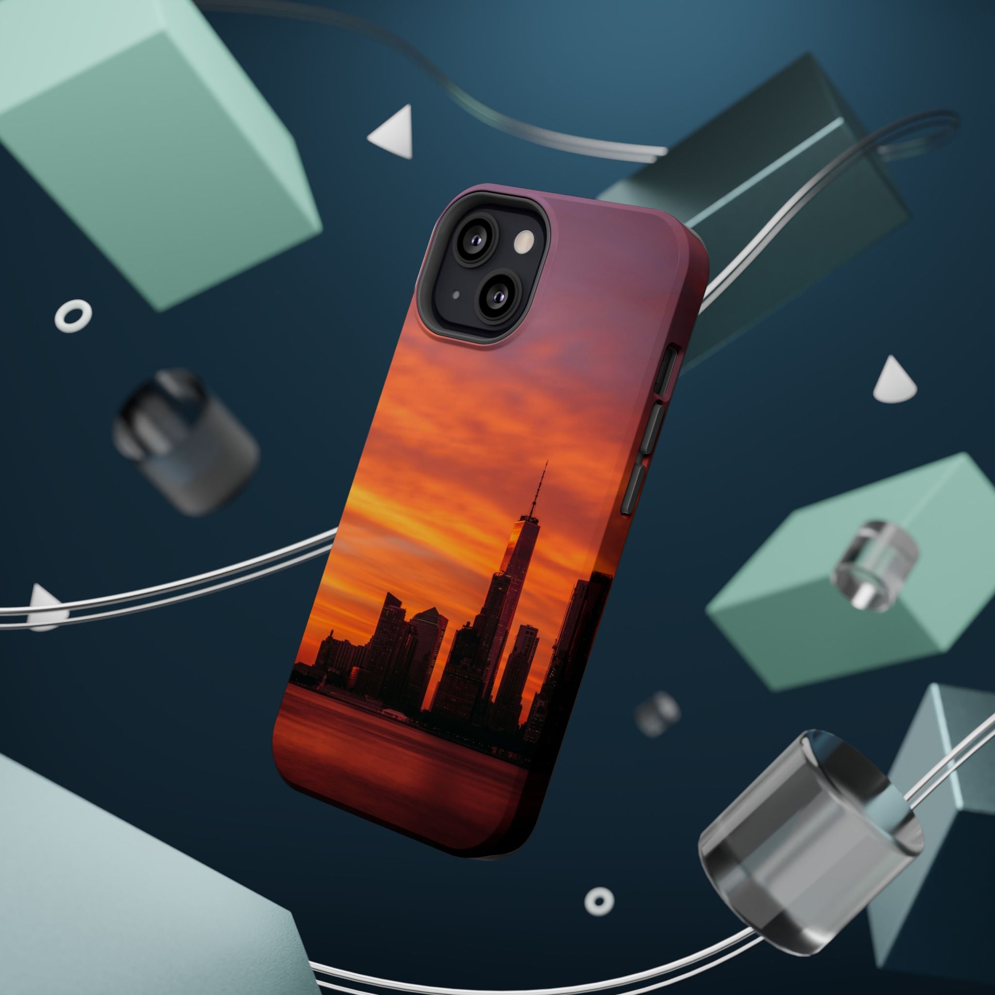 sunset-nyc-cityscape-magnetic-tough-case-durable-phone-protector-new-york-tough-case-gift-for-photographers-urban-aesthetic