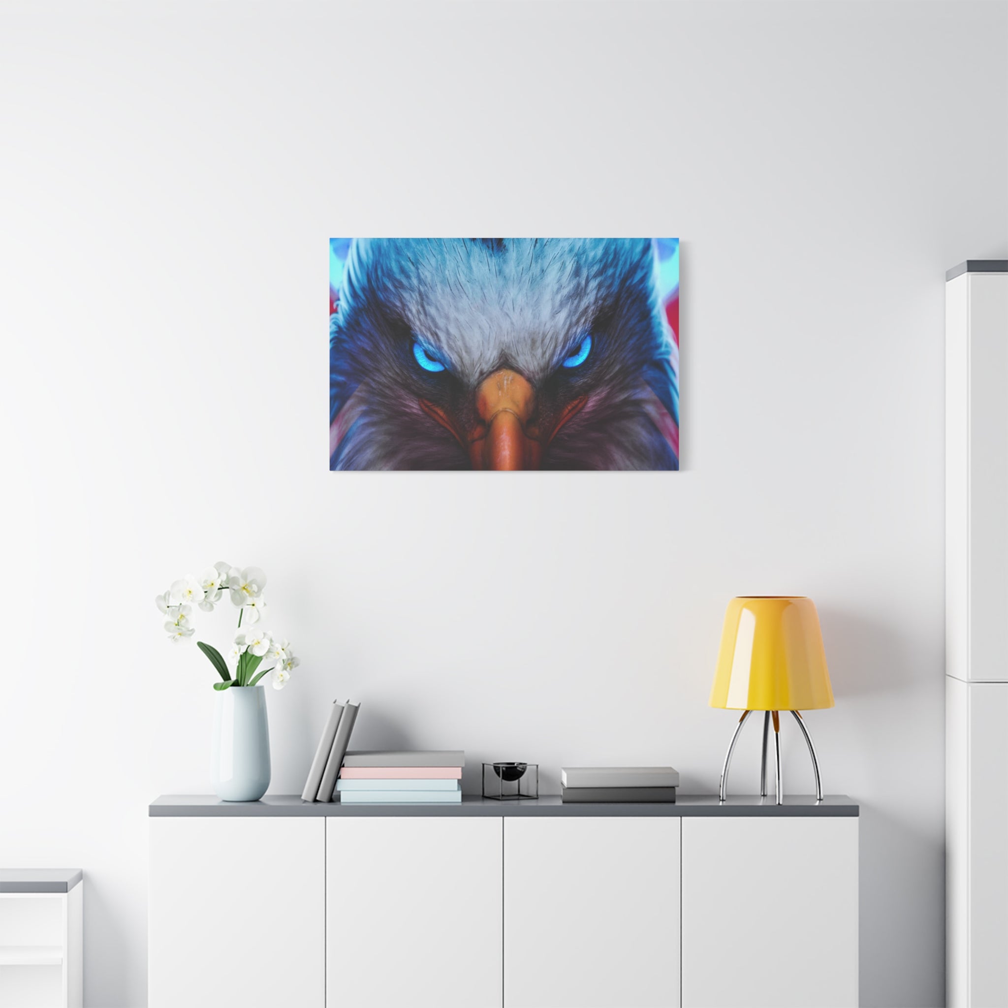 american-eagle-theme-canvas-wall-art-bird-of-prey-decor-eagle-eyes-wall-hanging-matte-stretched-canvas-print-wildlife-artwork
