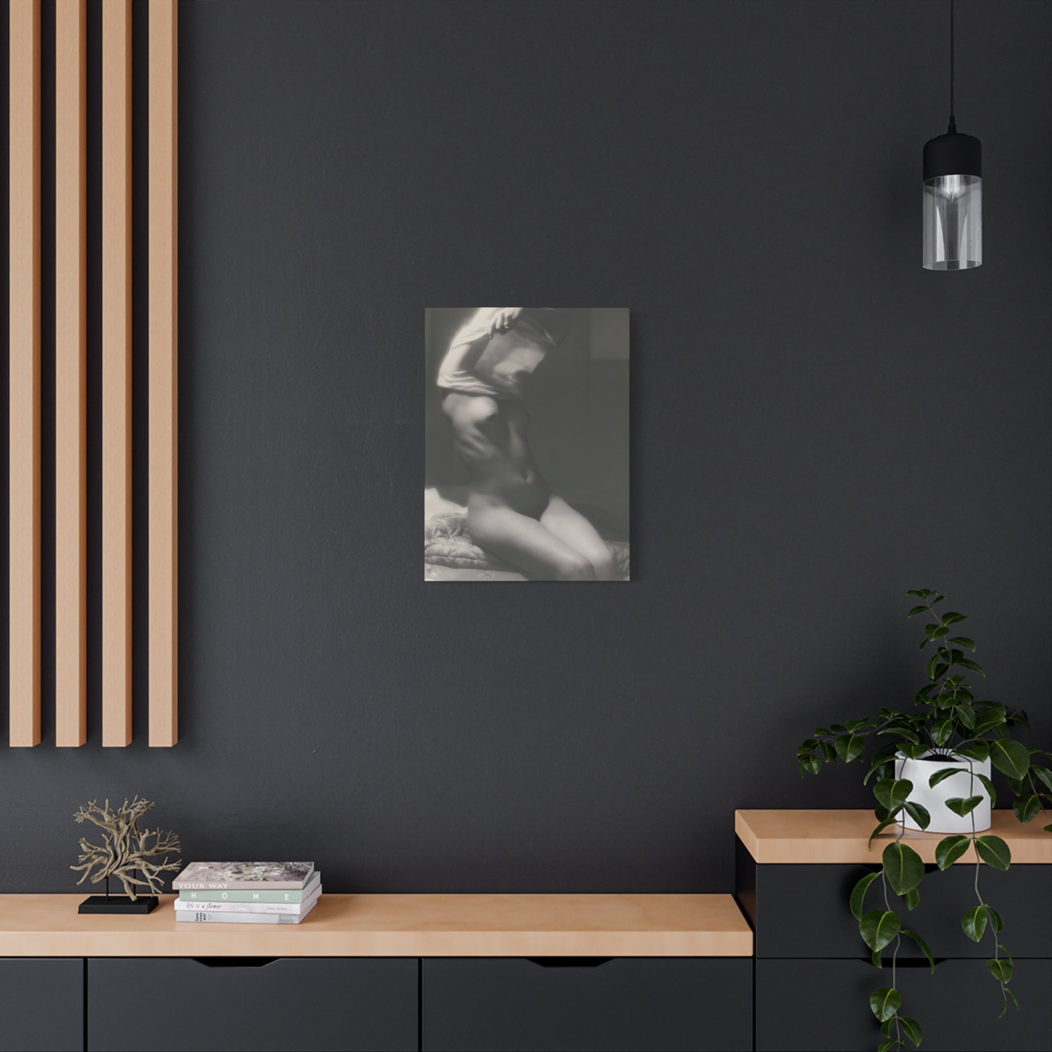canvas-print-vor-dem-schlafen-gehen-by-michael-heumuller-black-and-white-photography-nude-art-wall-decor-stretched-canvas-art