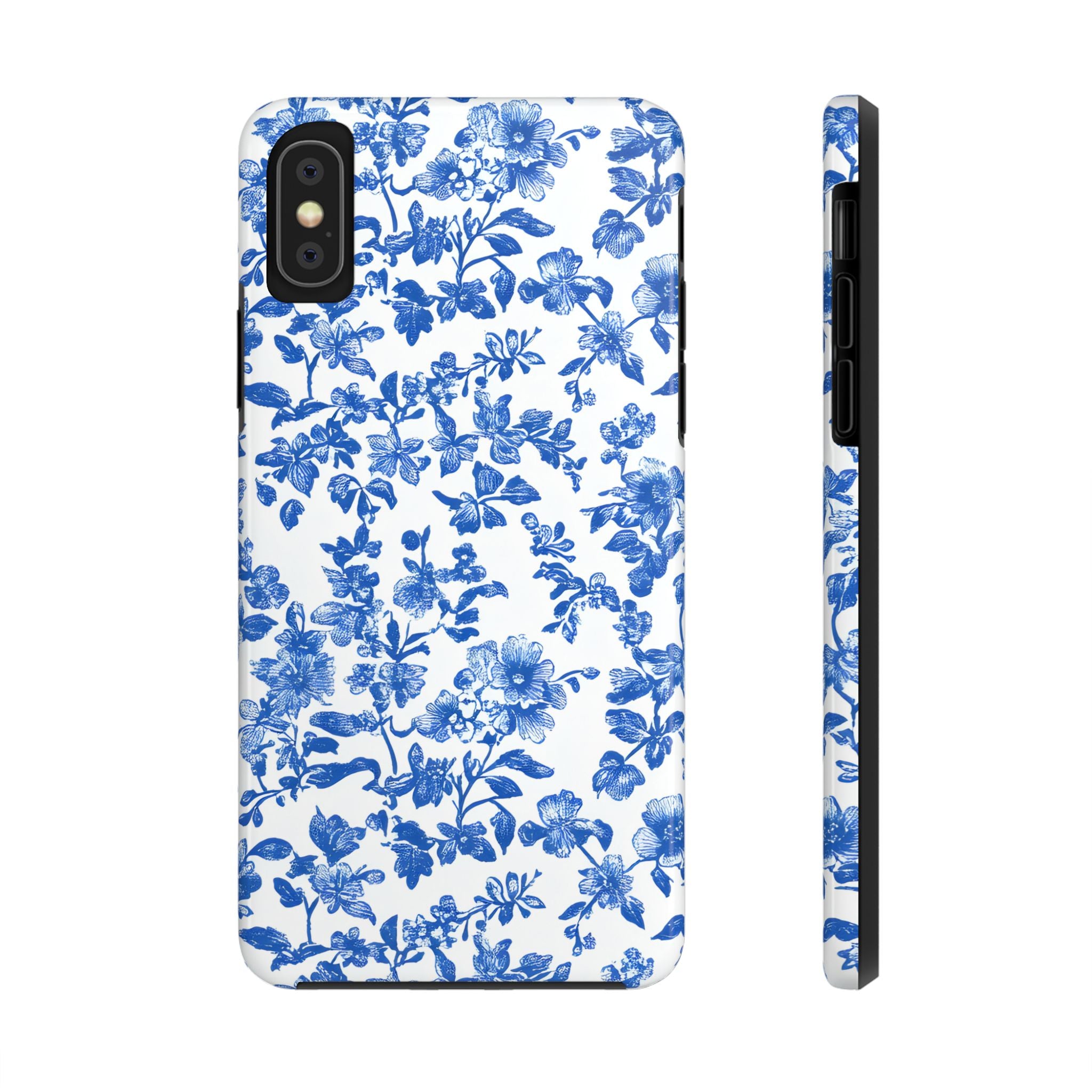 french-toile-floral-tough-iphone-case-blue-iphone-cover-protective-iphone-case-hard-shell-iphone-case-vintage-design-phone-ca