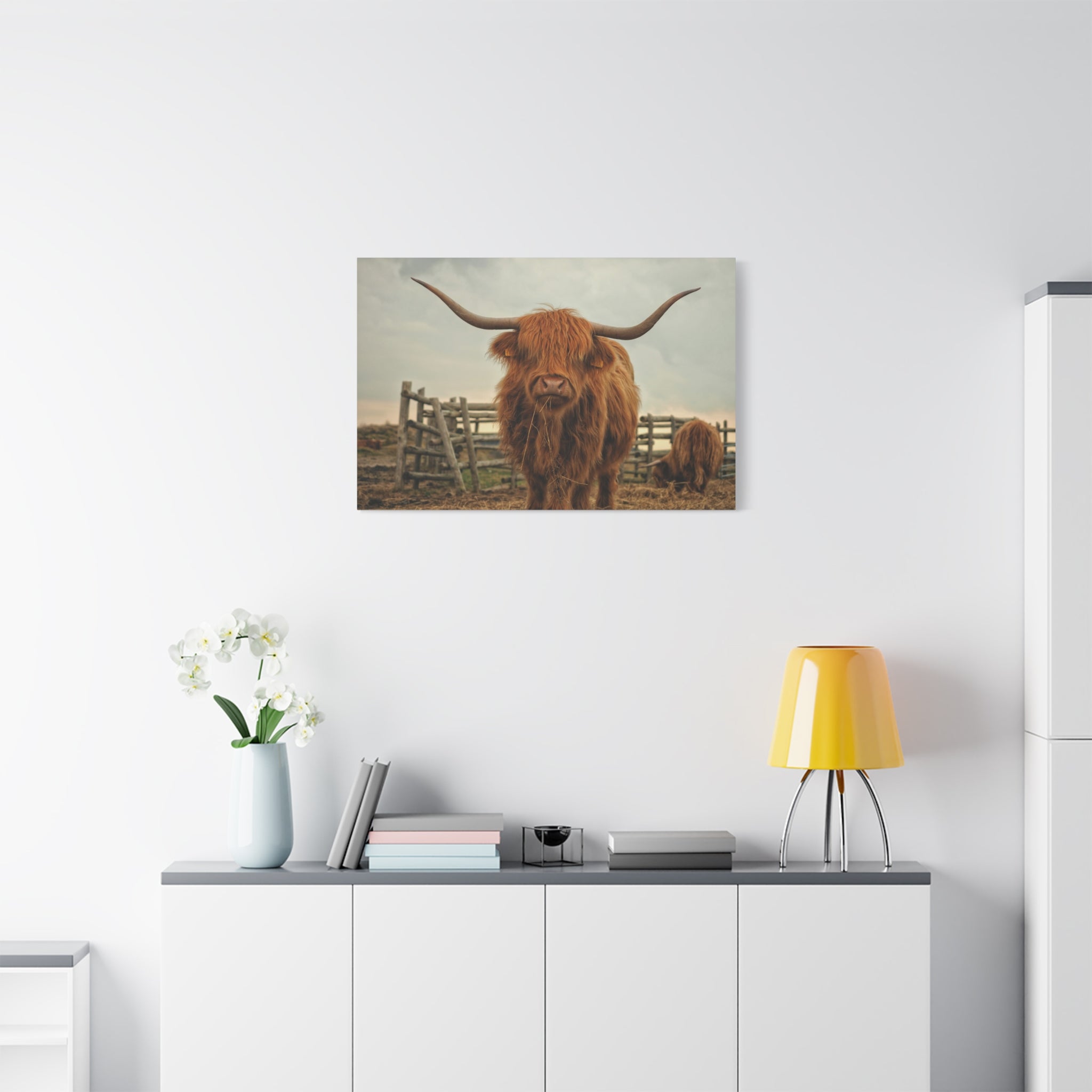 canvas-print-cow-art-home-decor-wall-art-farmhouse-art-living-room-decor-matte-canvas-print-cow-lovers-gift-scotland-highland