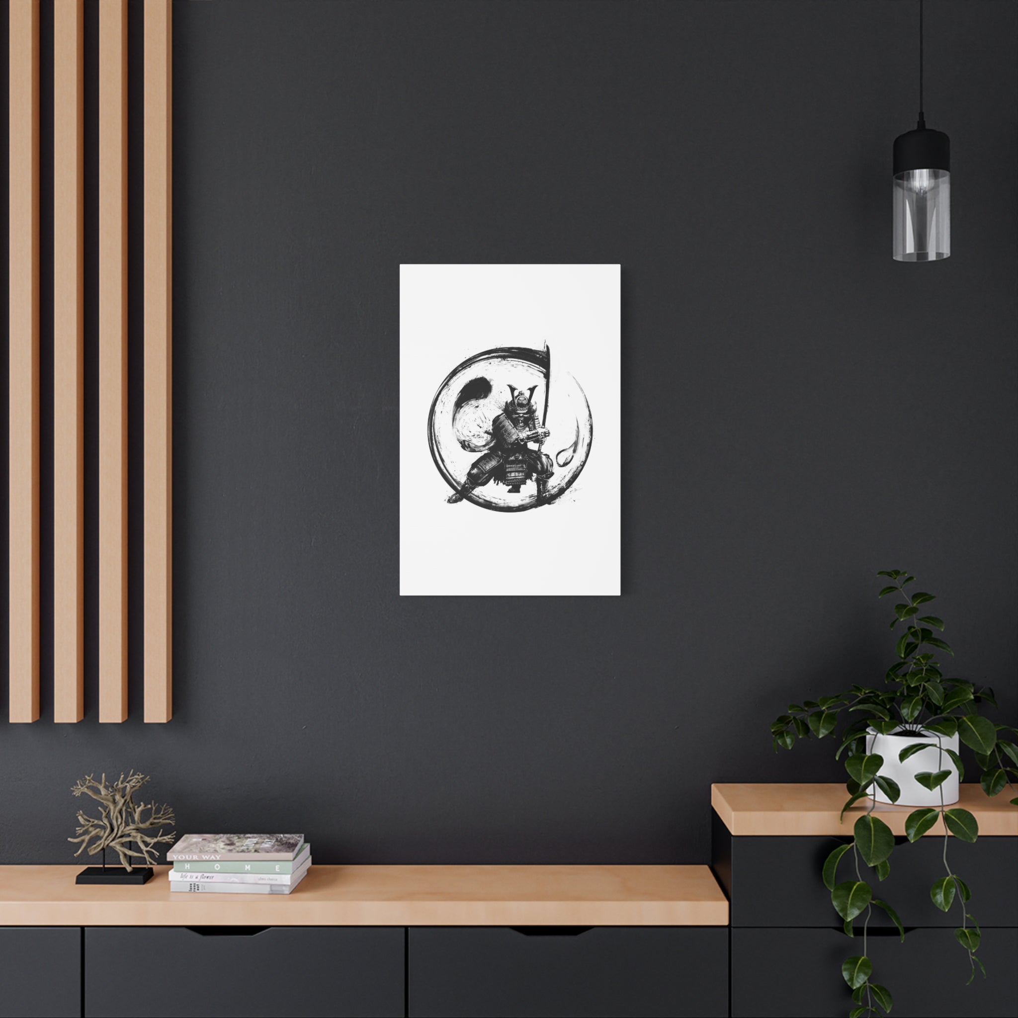 canvas-wall-art-japanese-samurai-ying-yang-katana-oni-mask-black-and-white-home-decor-zen-wall-hanging-asian-art-samurai-swor