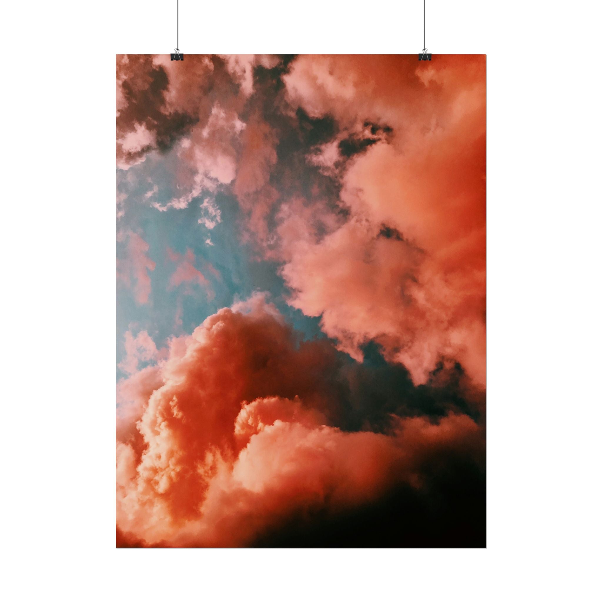 pinkish-cloud-sunset-poster-print-pink-wall-art-sunset-artwork-home-wall-decor-room-decoration-wall-hanging