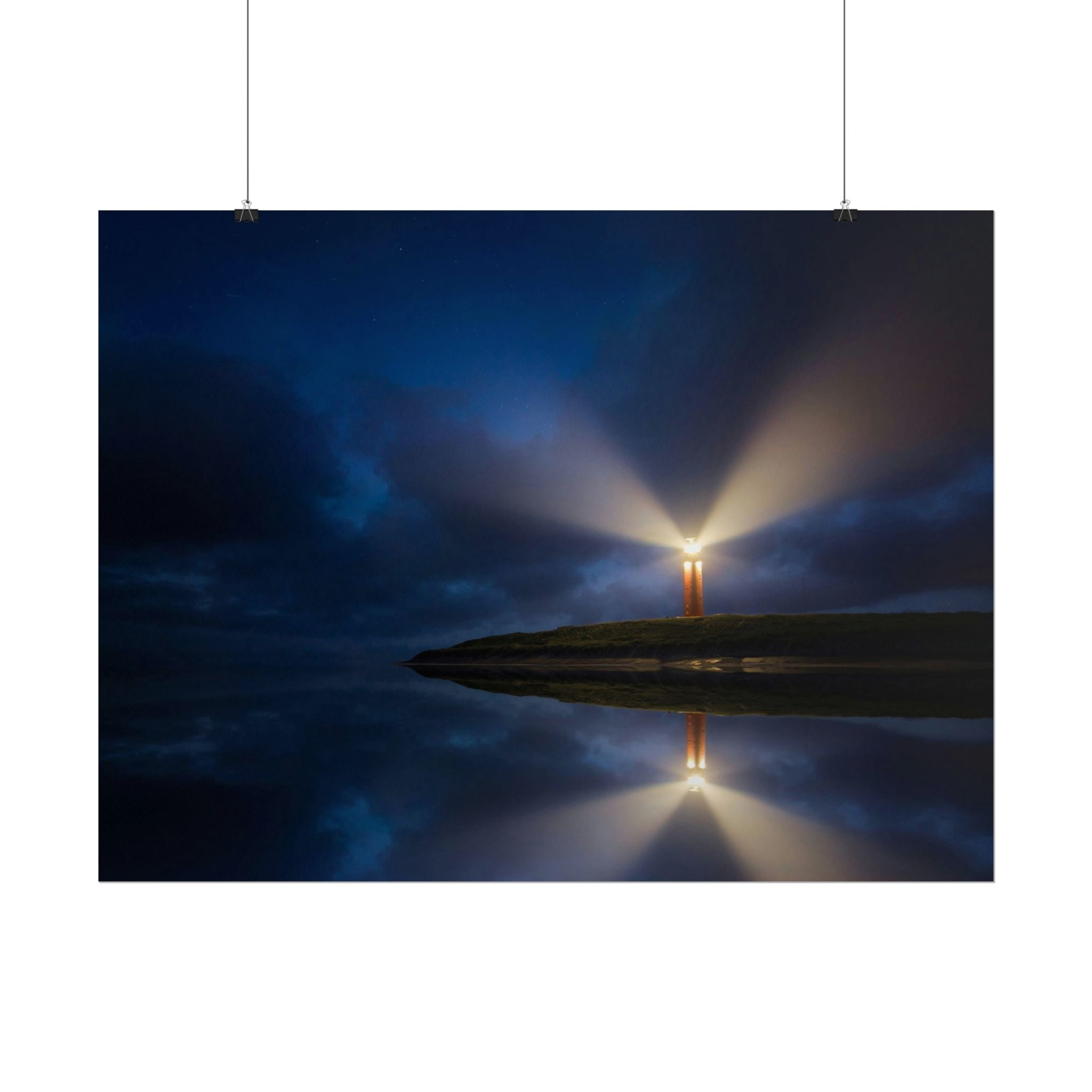 lighthouse-on-rock-poster-wall-art-coastal-wall-decor-nautical-decor-beach-house-decoration-seaside-wall