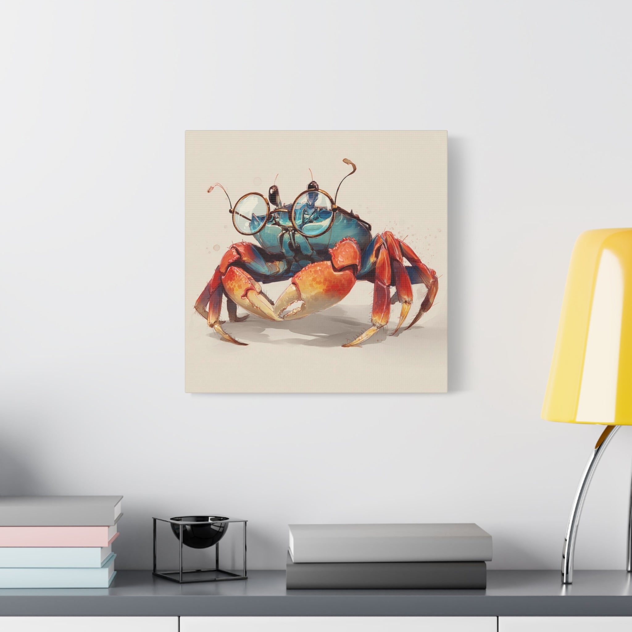 whimsical-geek-crab-art-canvas-quirky-home-decor-for-beach-lovers-canvas-wall-art