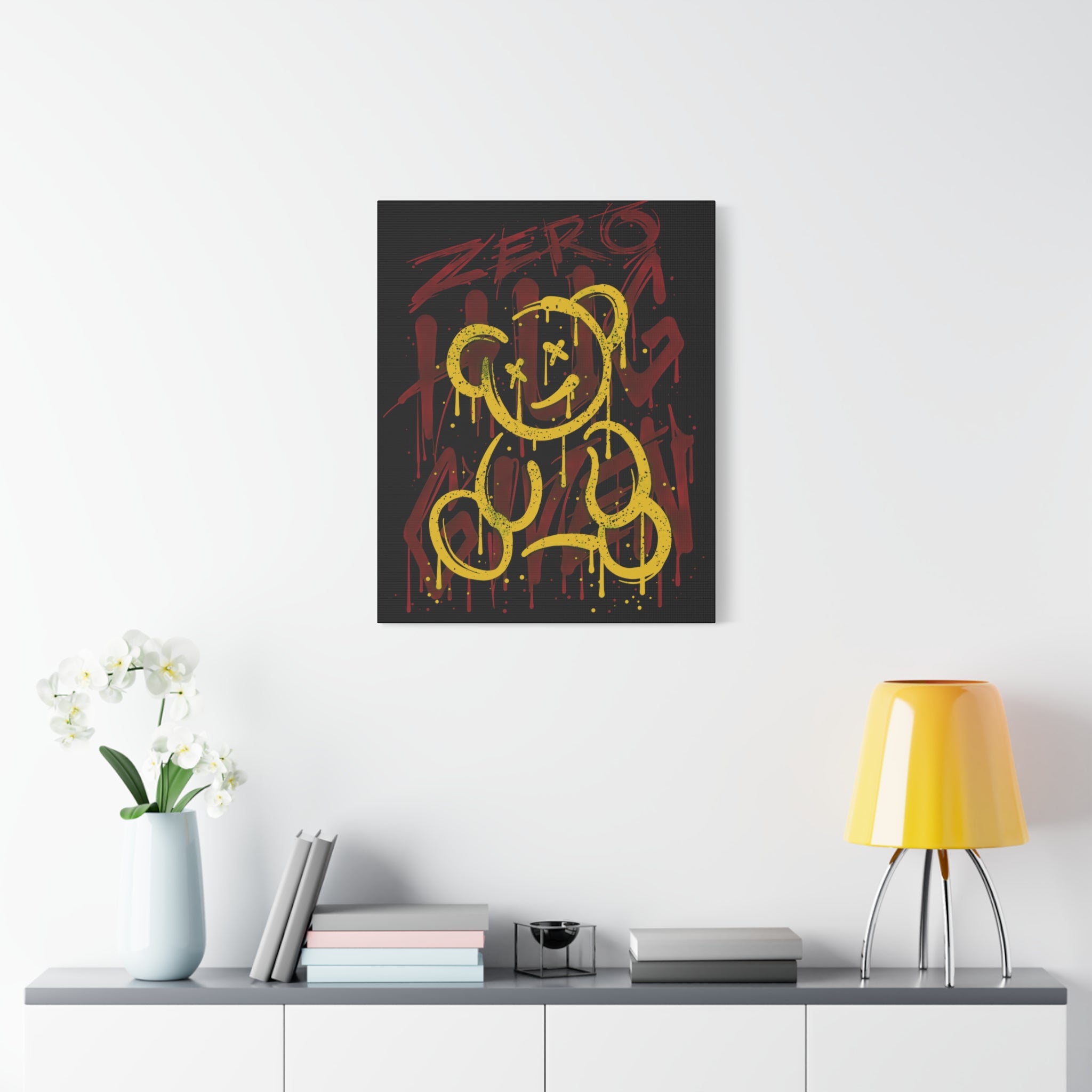 canvas-art-zero-hug-given-teddy-bear-print-graffiti-wall-art-fun-wall-art-moody-wall-art-canvas-print-canvas-wall-decor