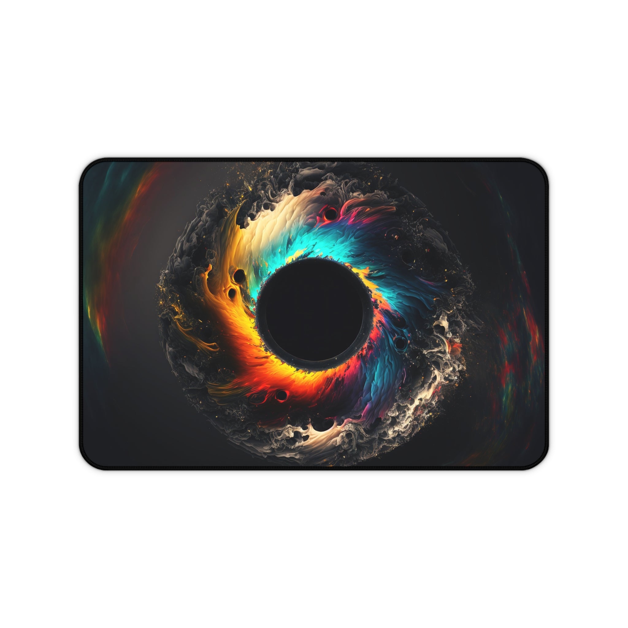 Colorful Abstract Eye Desk Pad, Galaxy Blackhole Mouse Pad, Office Desk Accessories, Unique Desk Mat