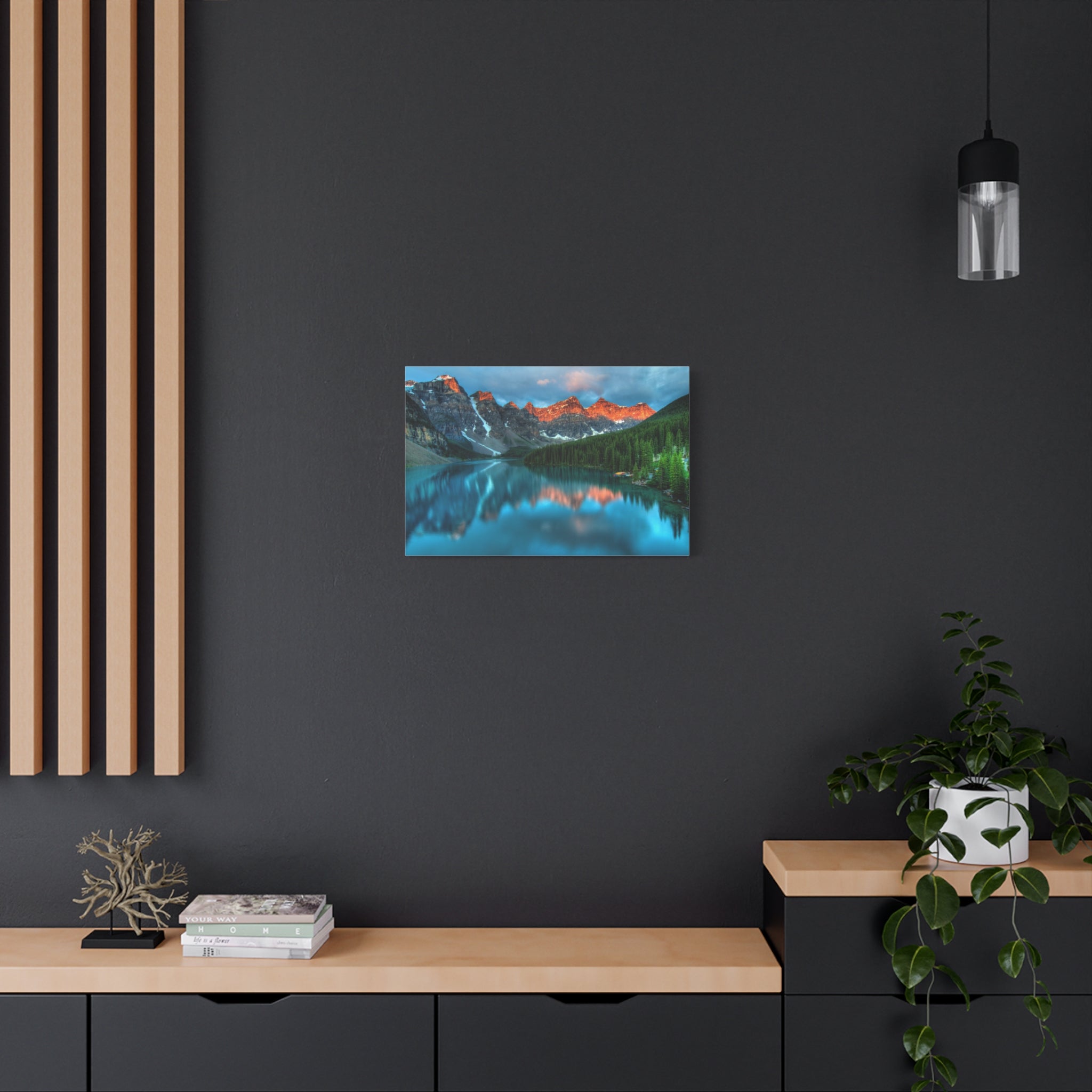 canvas-wall-art-mountain-sunrise-print-canadian-landscape-decor-matte-stretched-forest-scenery-nature-poster-home-office