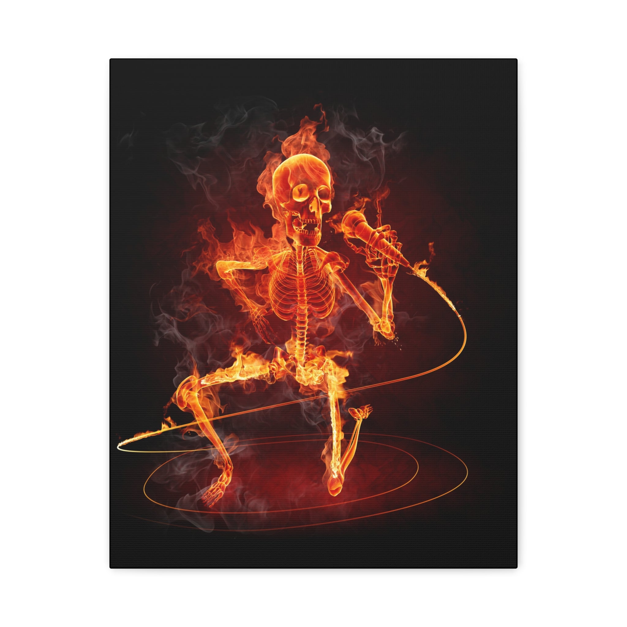 canvas-print-music-microphone-bones-fire-skull-home-decor-living-room-decor-rockn-roll-decor