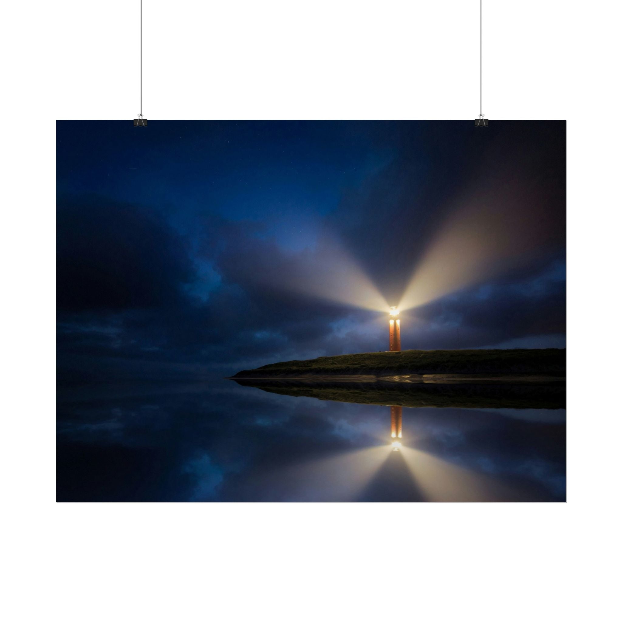 lighthouse-on-rock-poster-wall-art-coastal-wall-decor-nautical-decor-beach-house-decoration-seaside-wall