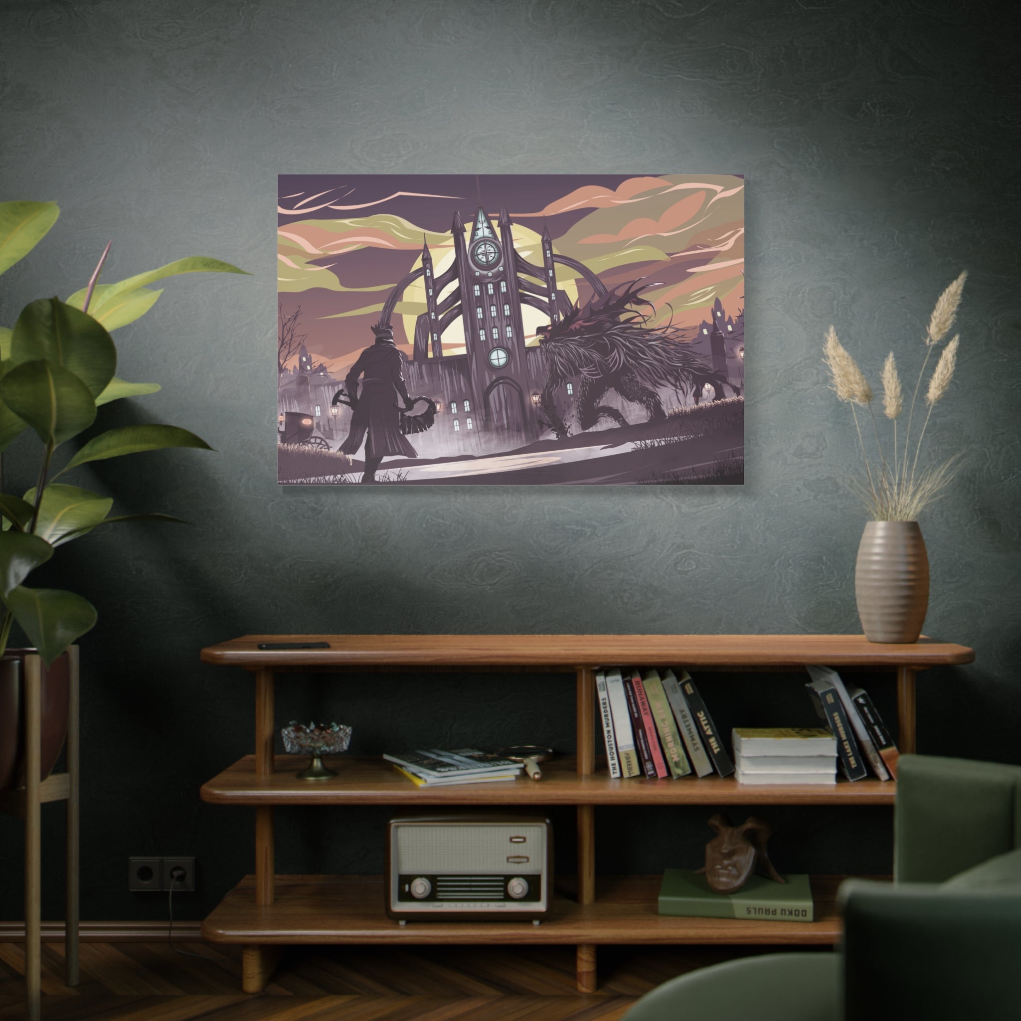Bloodborne The Hunter Art Work Matte Canvas Wall Art — Stretched Home Decor, Game Wall Print