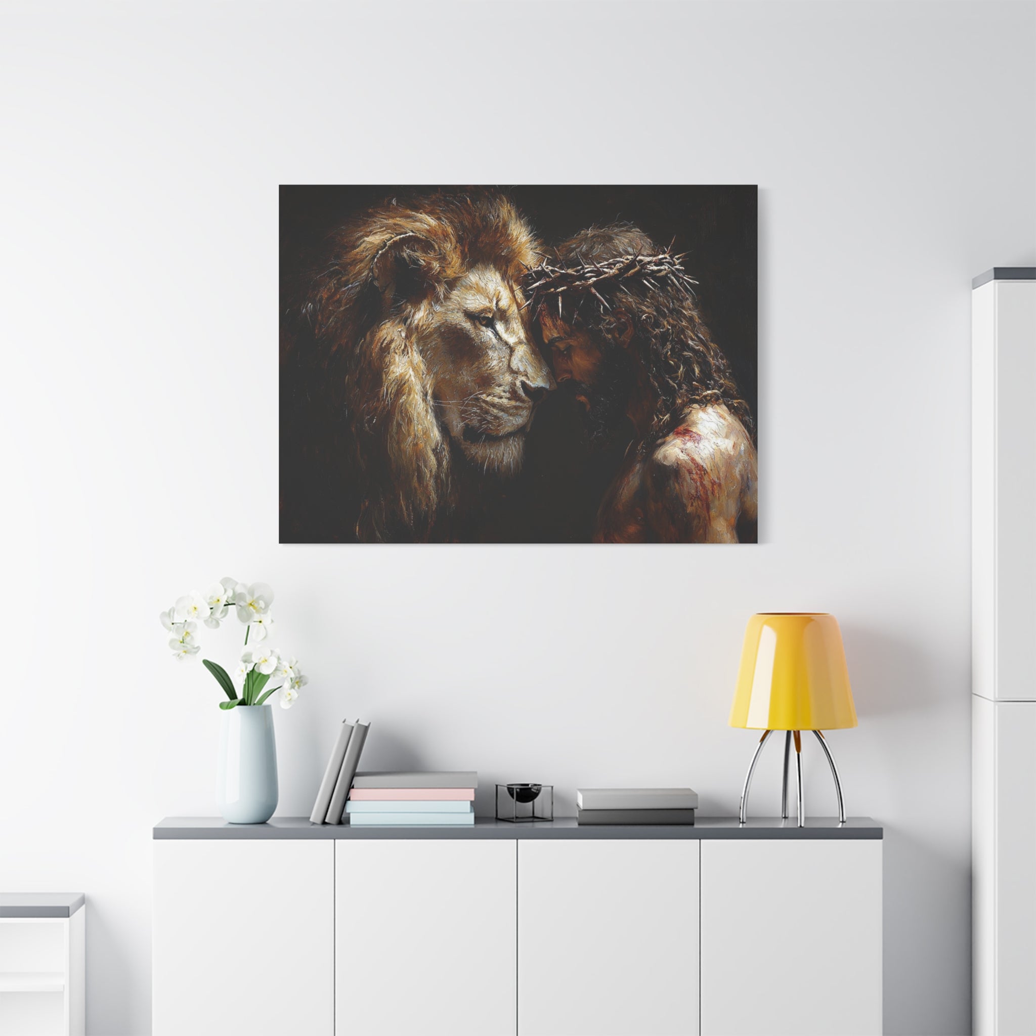 canvas-print-jesus-and-lion-wall-art-christian-home-decor-religious-wall-hanging-inspirational-artwork-gift-for-him-biblical-