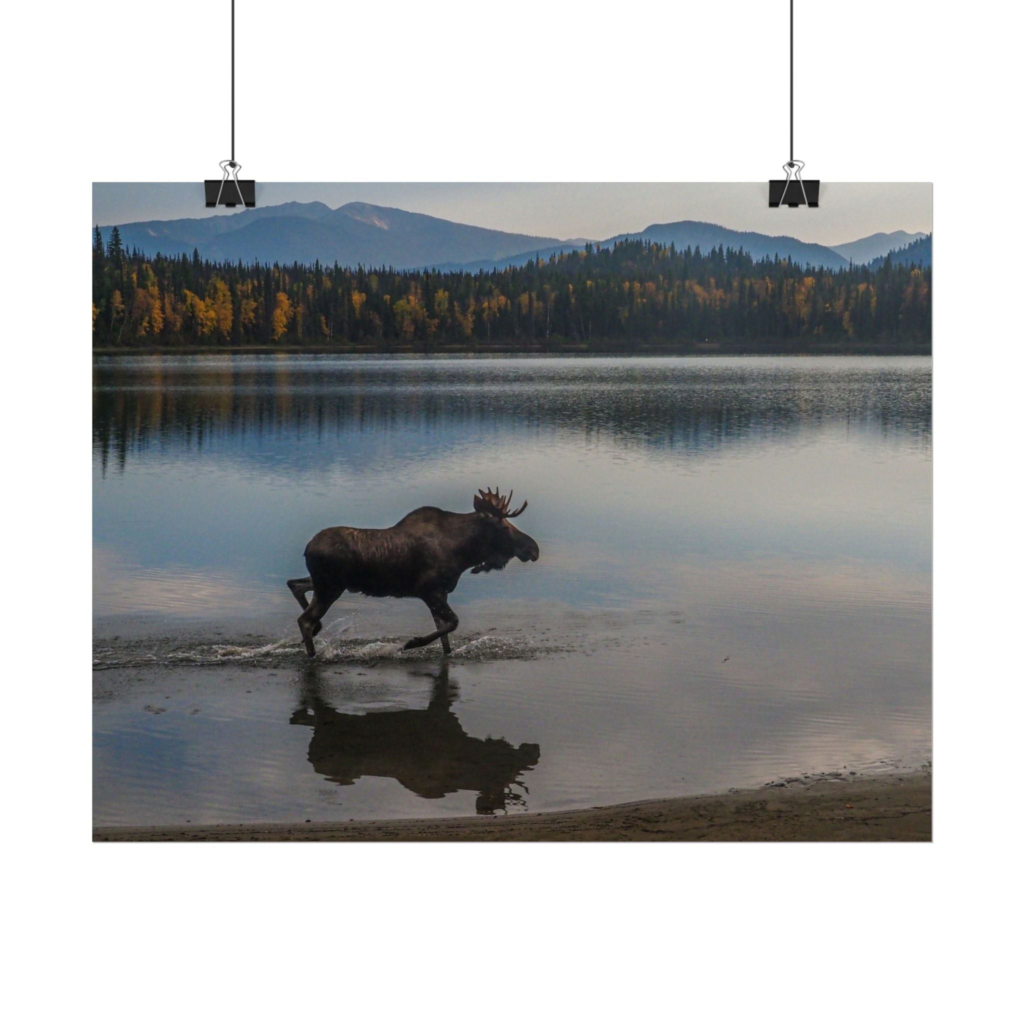 rustic-moose-poster-wall-decor-cabin-lodge-wildlife-painting-nature-home-decor-wilderness-animal-poster-farmhouse-wall-art