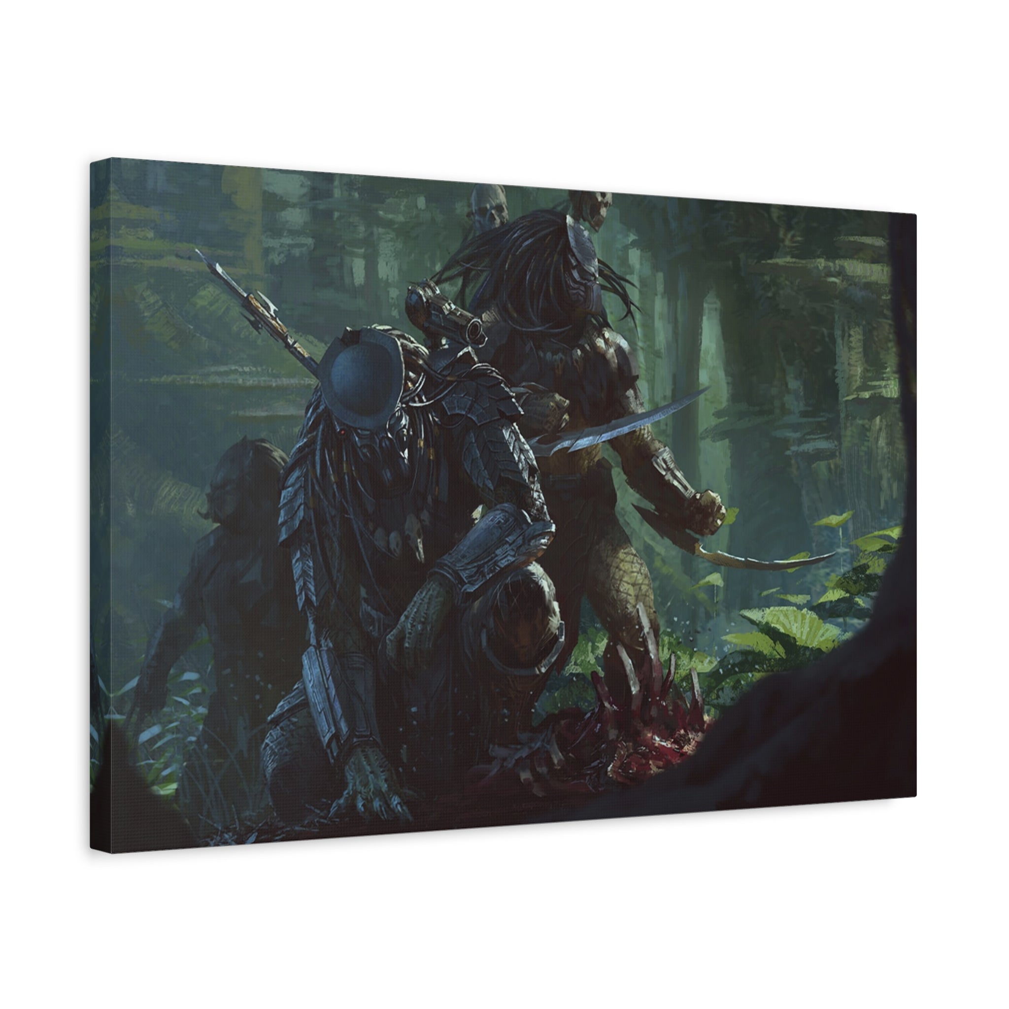 canvas-art-predator-alien-art-xenomorph-matte-canvas-print-stretched-wall-art-1-25-poster-sci-fi-home-decor