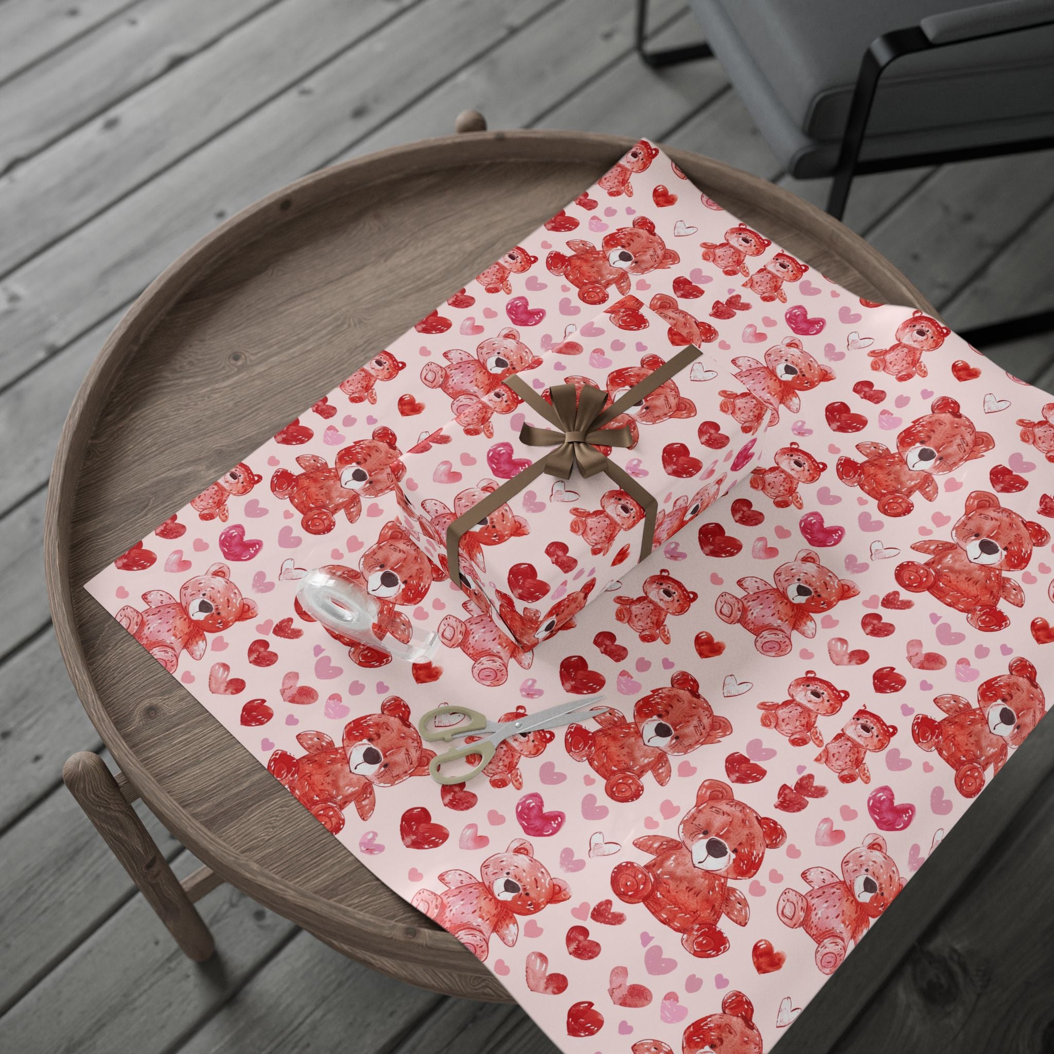 gift-wrap-teddy-bear-wrapping-paper-love-valentines-gift-wrap-holiday-gift-wrap-cute-pink-wrapping-paper-gift-wrapping-presen