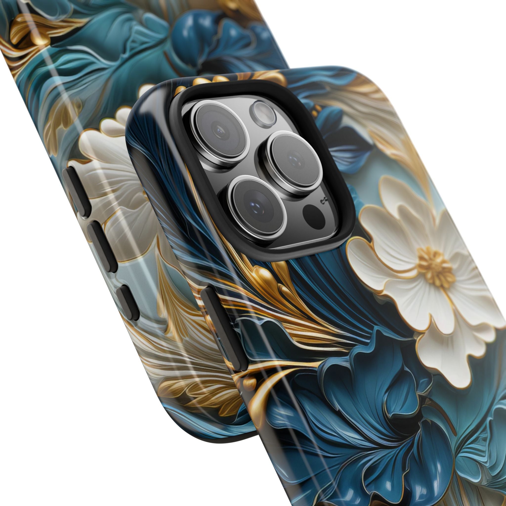 textured-art-nouveau-floral-tough-phone-case-cottagecore-iphone-case-unique-floral-phone-cover-vintage-style-iphone-case-prot