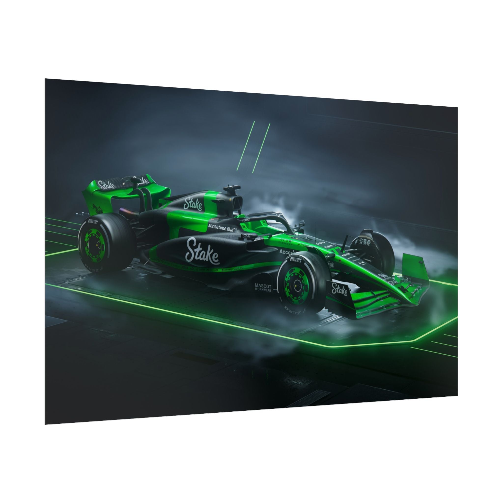 green-formula-1-car-poster-print-formula-one-cars-formula-1-gift-formula-1-poster-formula-1-wall-art-wall-decor-room-decor