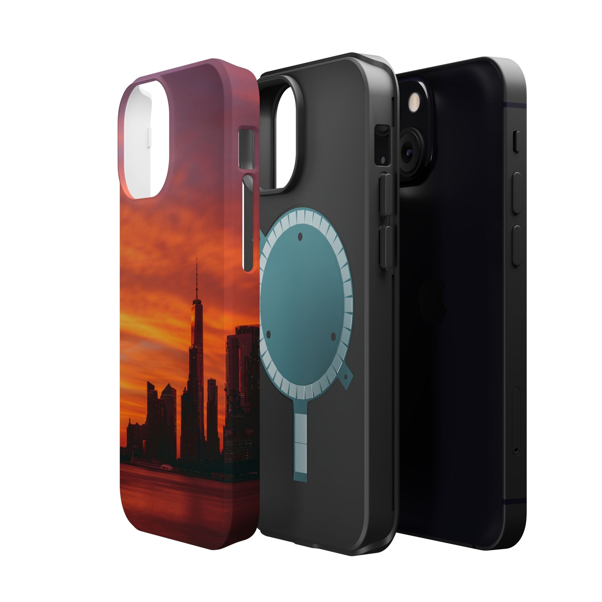 sunset-nyc-cityscape-magnetic-tough-case-durable-phone-protector-new-york-tough-case-gift-for-photographers-urban-aesthetic