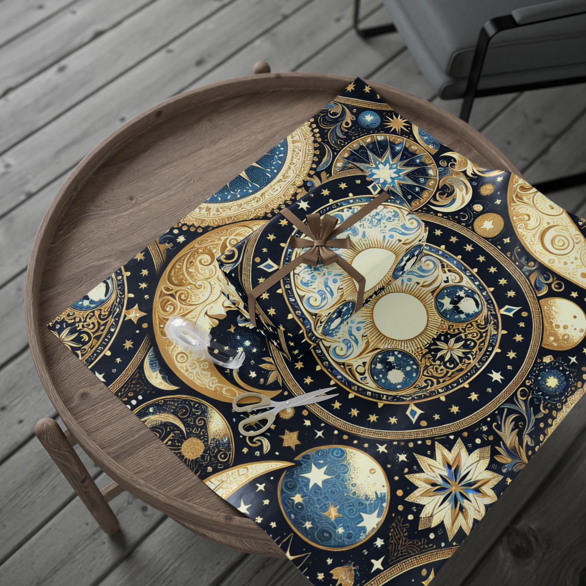 moon-and-stars-wrapping-paper-celestial-gift-wrap-night-sky-presents-space-theme-party-supplies-galaxy-gift-packaging